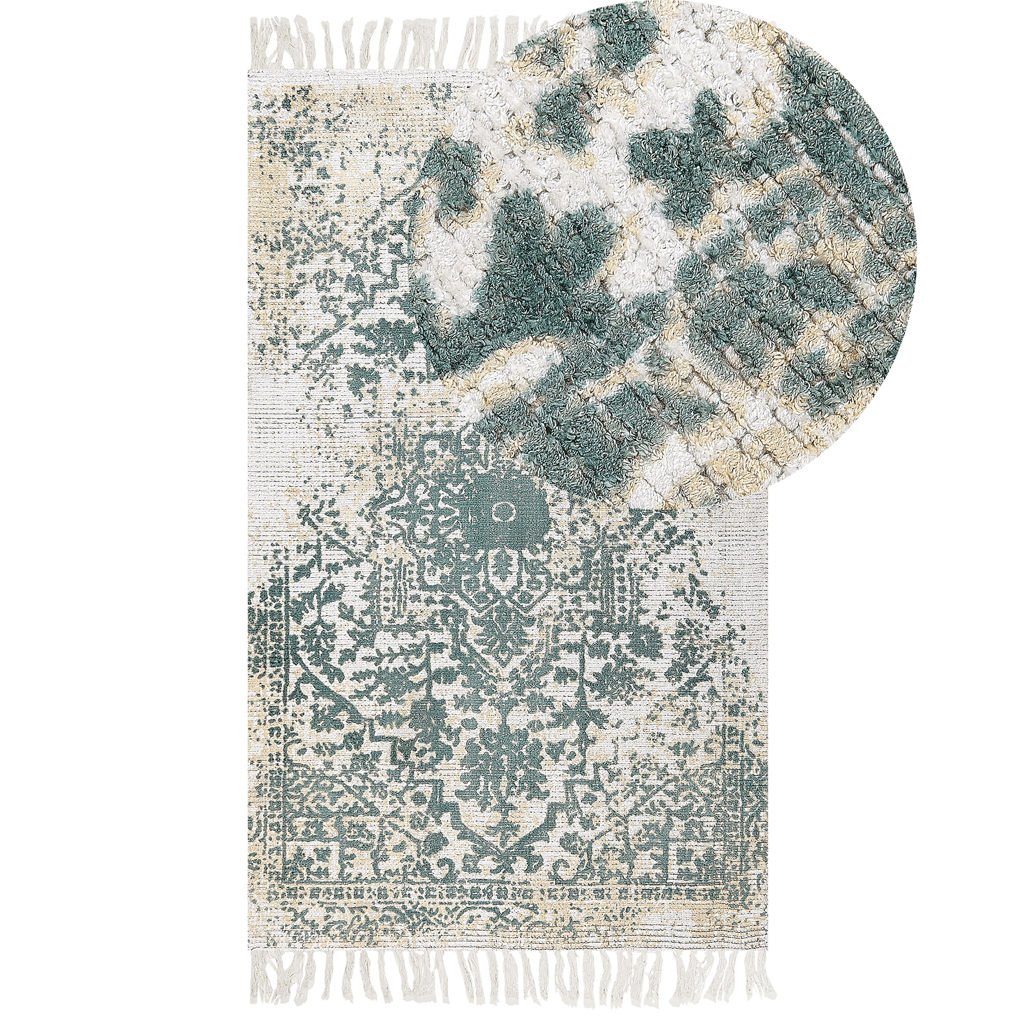 Matto BOYALI Vaaleanbeige 80 x 150 cm viskoosi