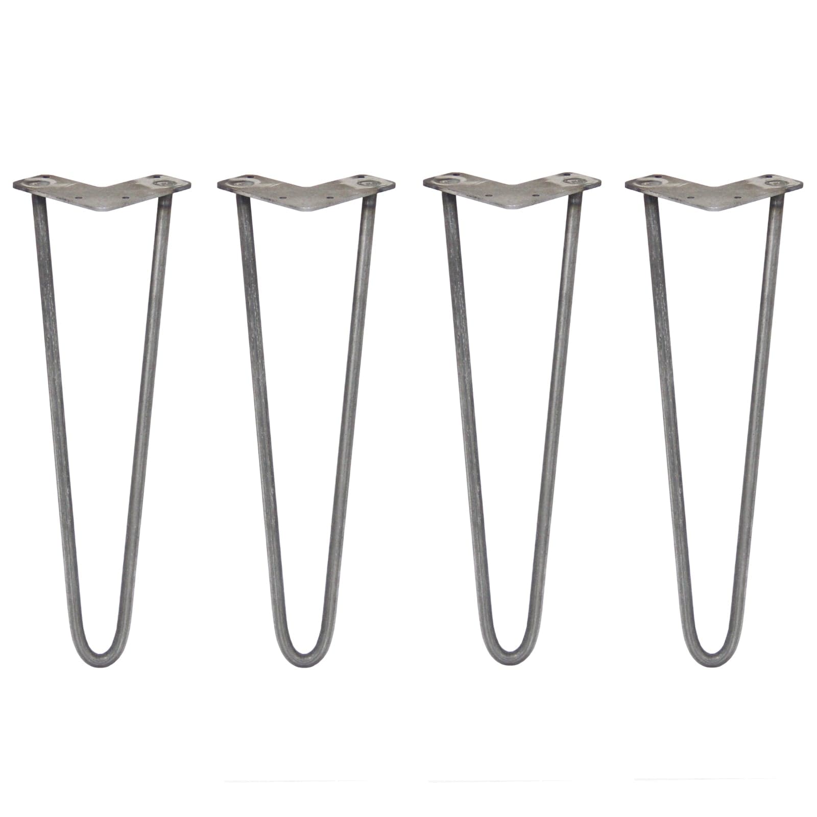 4 x 16 hiusneulajalat - 2 piikkiä - 12 mm - raakateräs