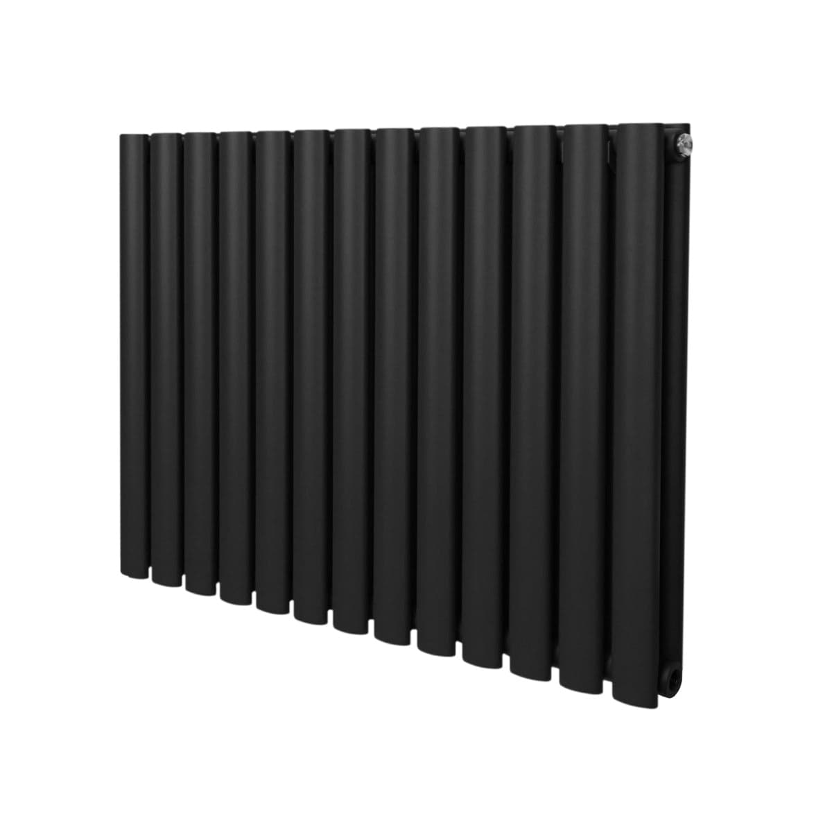 Soikea pylväspatteri – 600 mm x 780 mm – Musta
