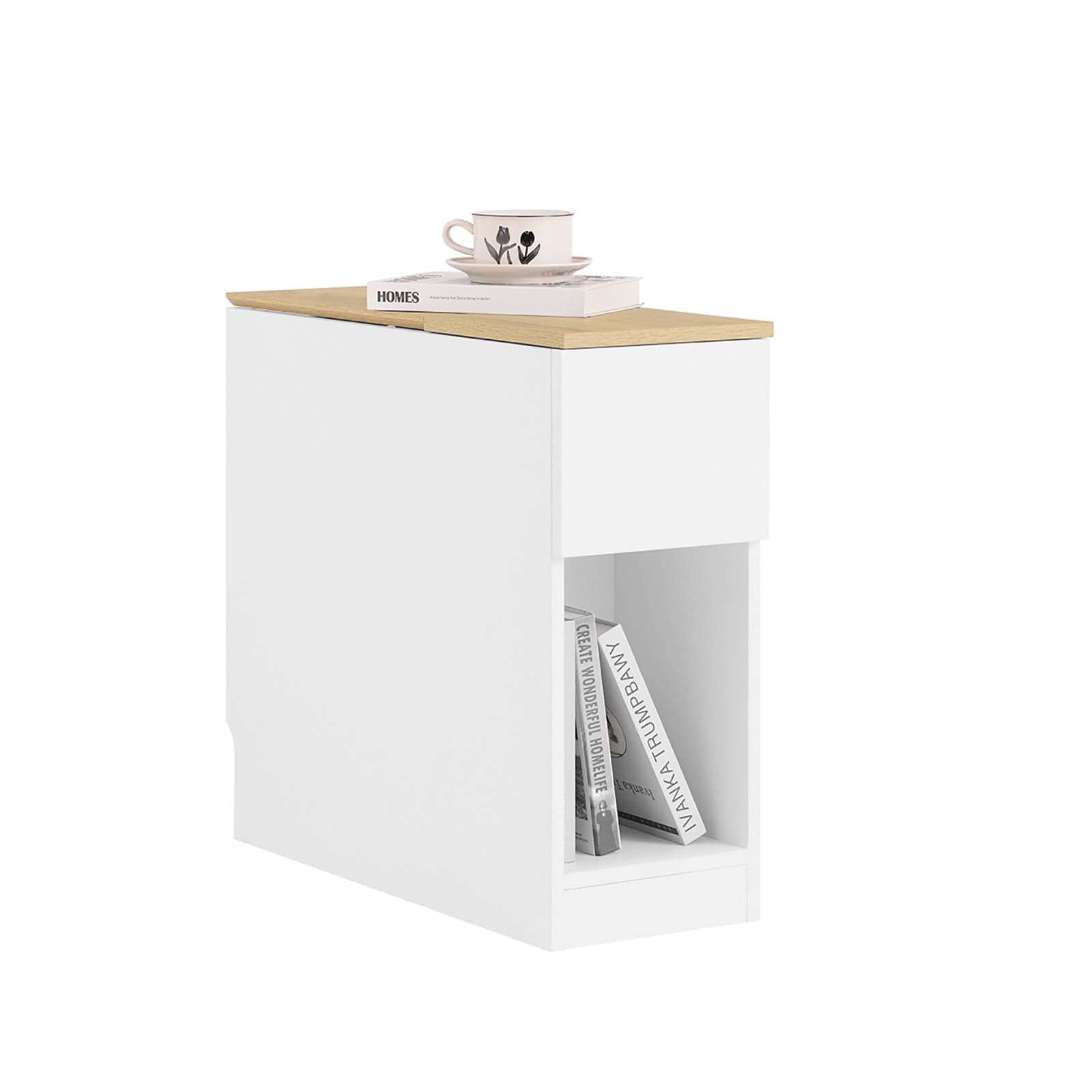 SoBuy 3-lokeroinen yöpöytä FBT162-WN ekologinen valko-puinen