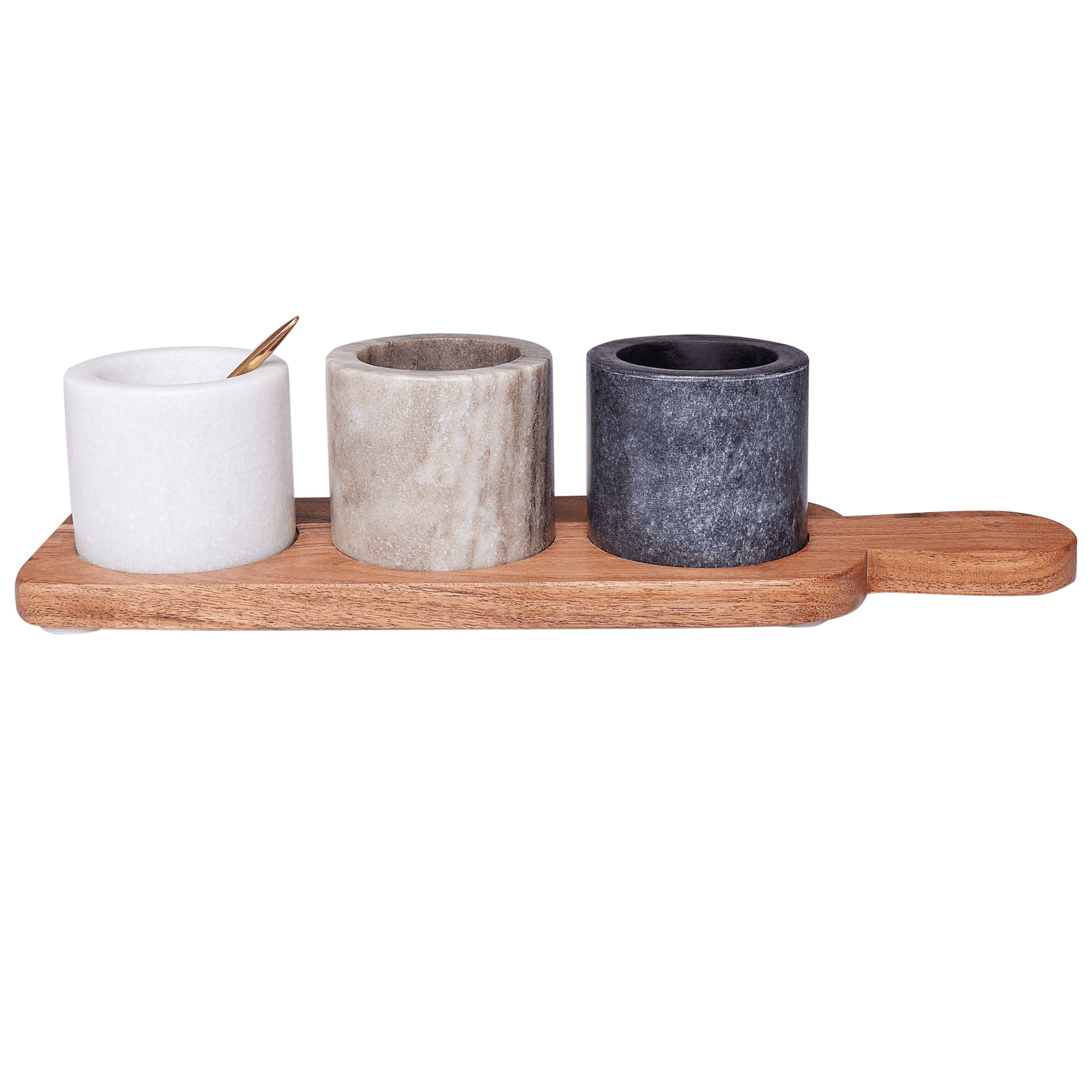 Tarjoiluastiasetti teelusikalla 3 kpl PATRAS kivi Monivärinen