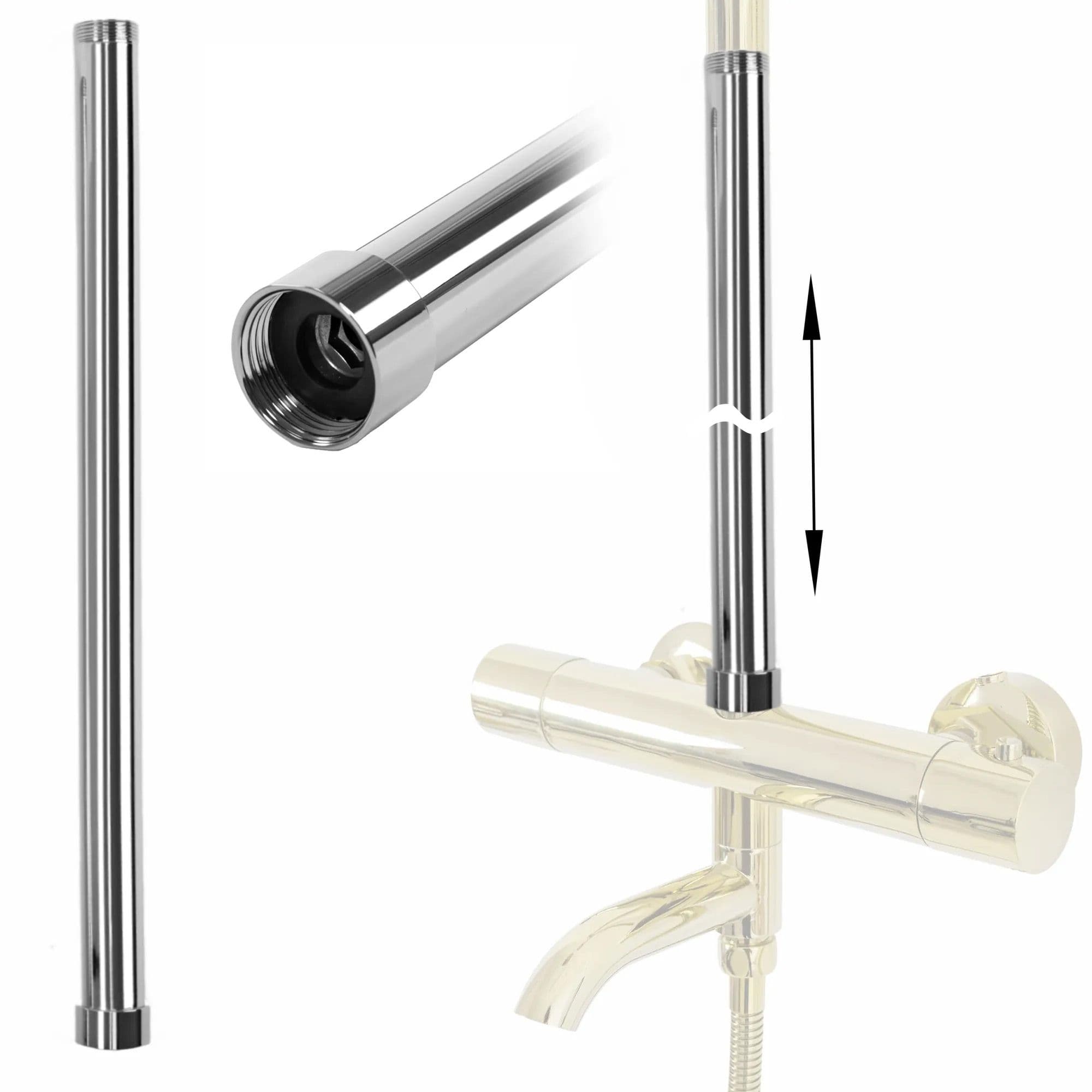 REA suihkun jatko-osa 50 kromi, 2, 5X2, 5X51, 5CM