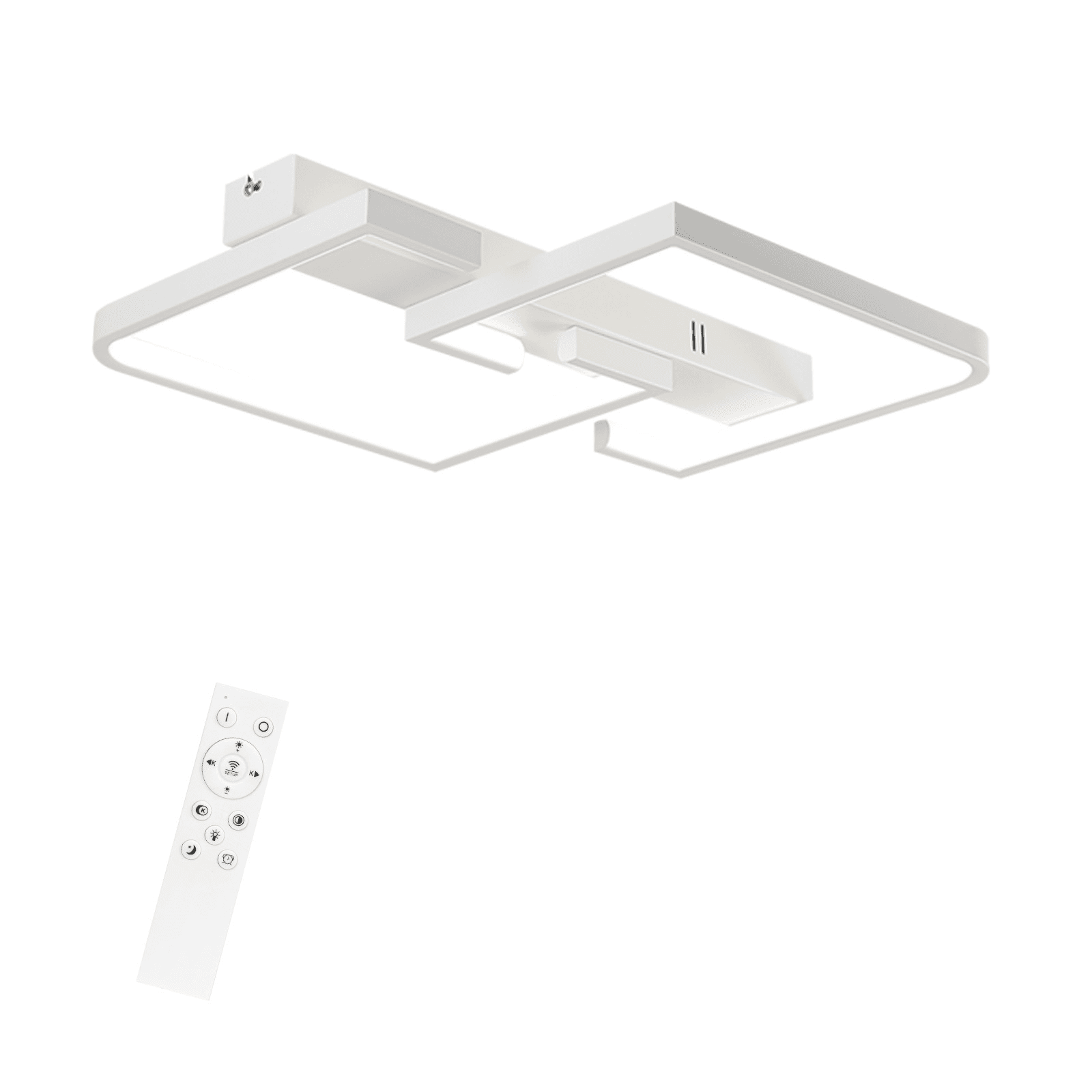 NETTLIFE LED - kattovalaisin olohuoneeseen, himmennettävä kaukosäätimellä, 45 W, 60 cm, metallivalaisin, moderni