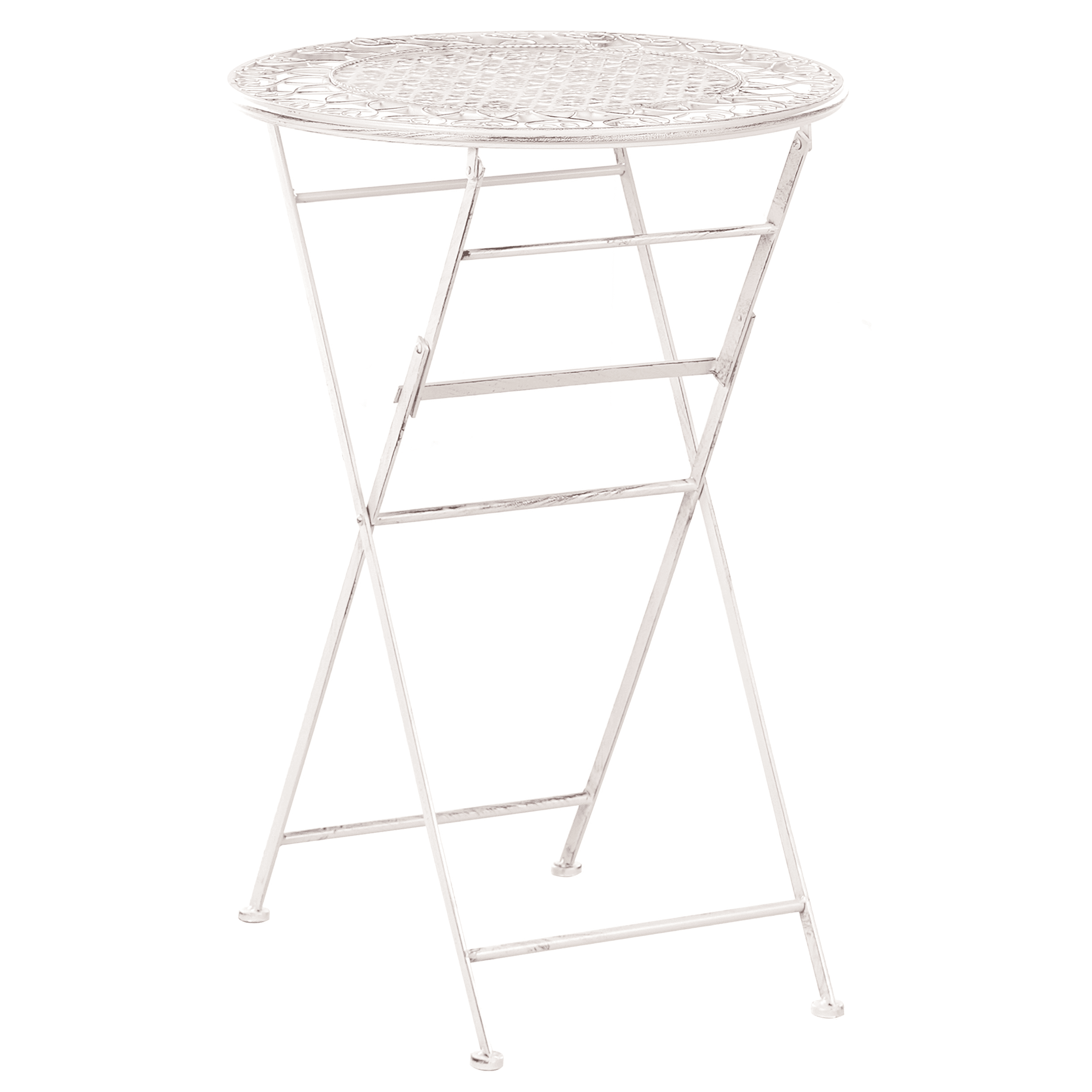 Ulkobaaripöytä TRIESTE 60 cm 60 cm metalli Vaaleanbeige