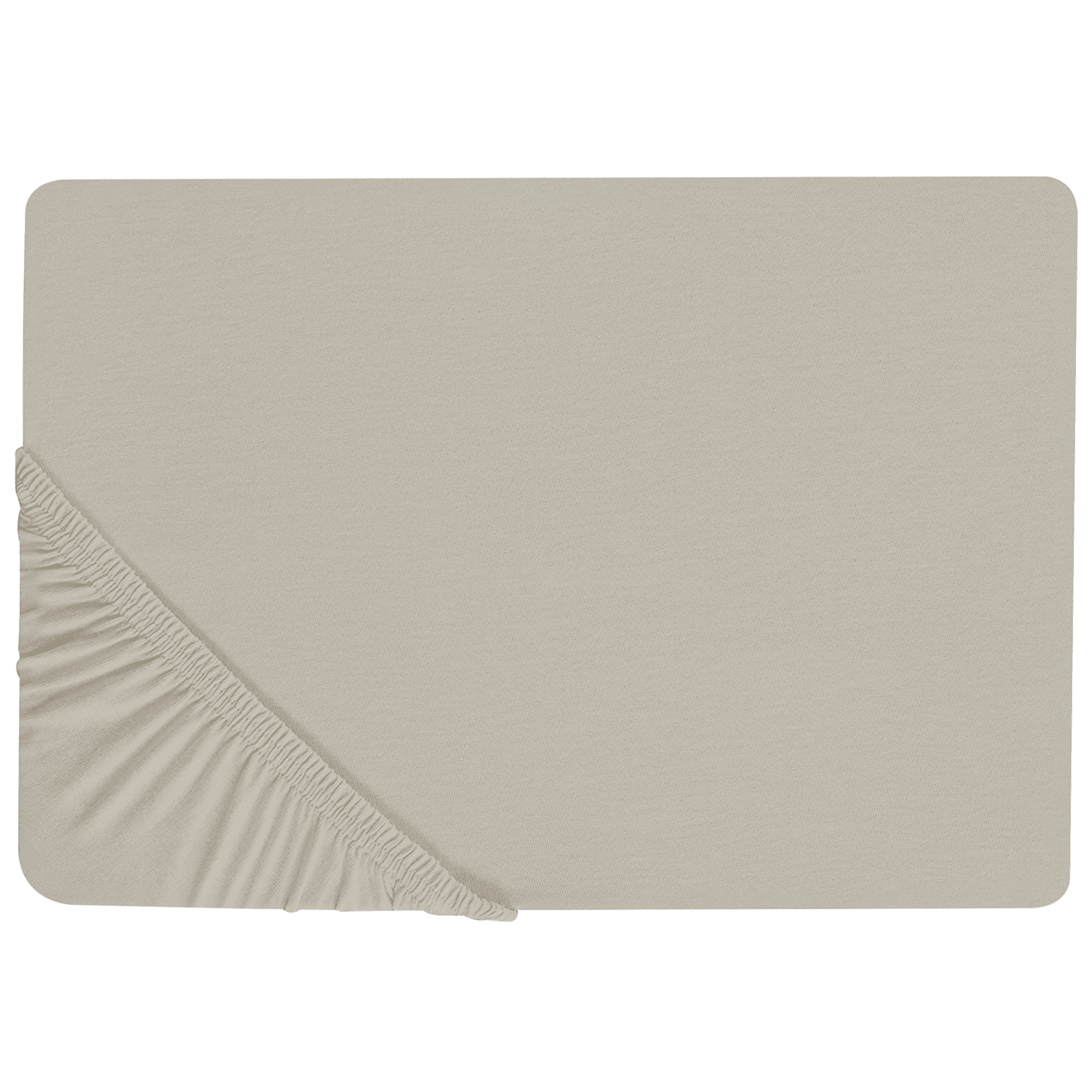 Muotoonommeltu lakana JANBU puuvilla 90 x 200 cm Ruskeanharmaa