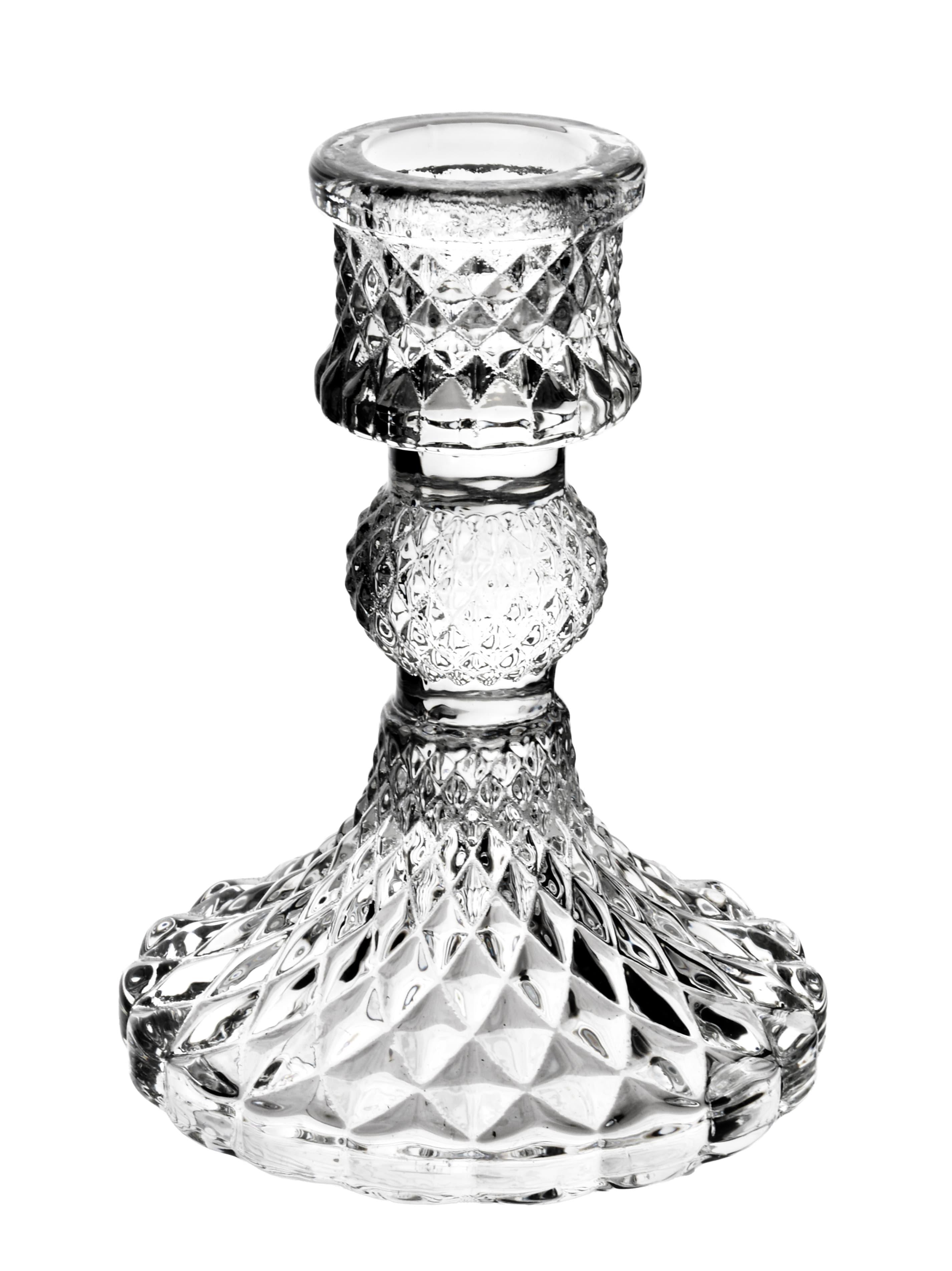 Kynttilänjalka Lasi Patricia 8x8x10.5 läpinäkyvä 1kpl