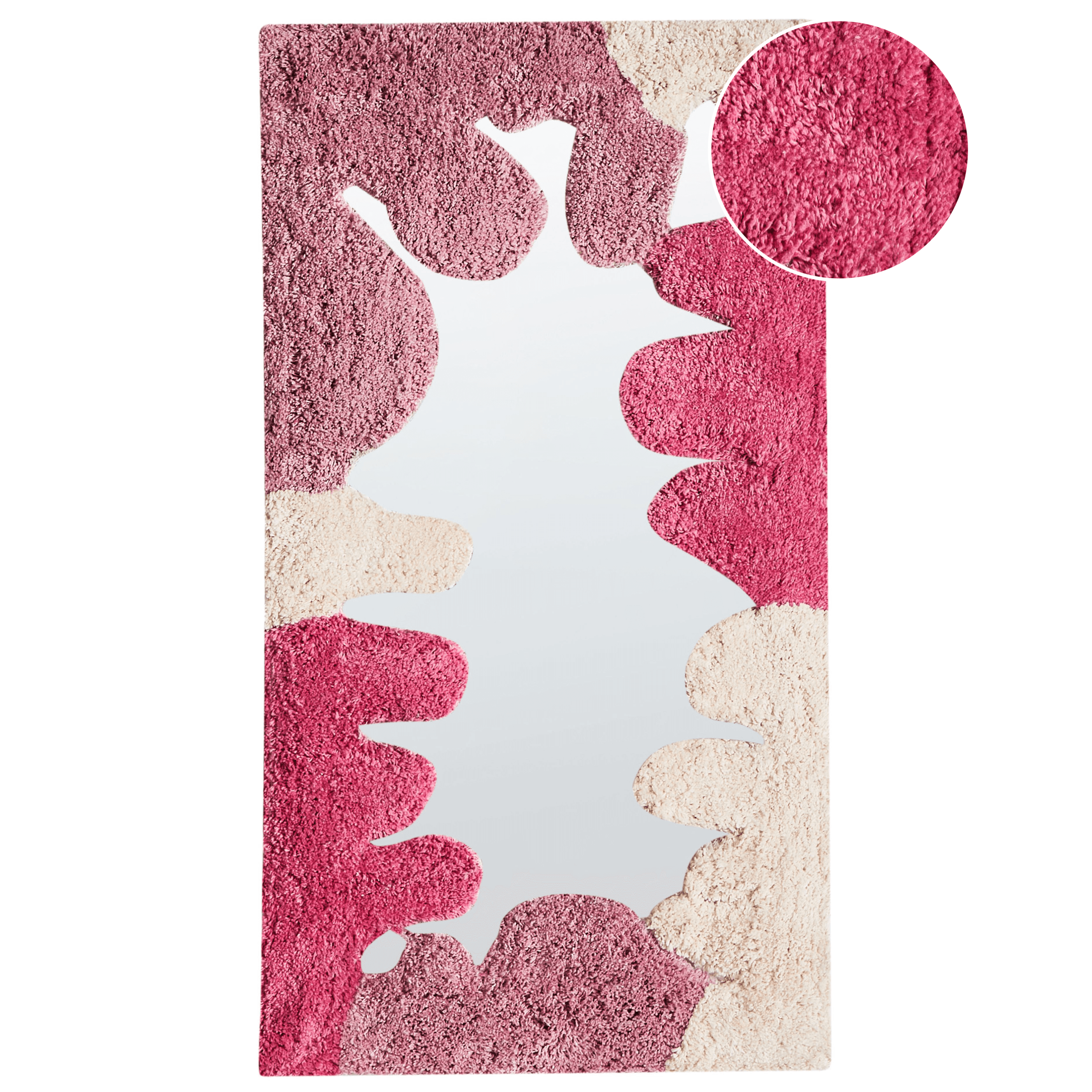 Seinäpeili CAGERI 41 cm 75 cm puuvilla Vaaleanpunainen