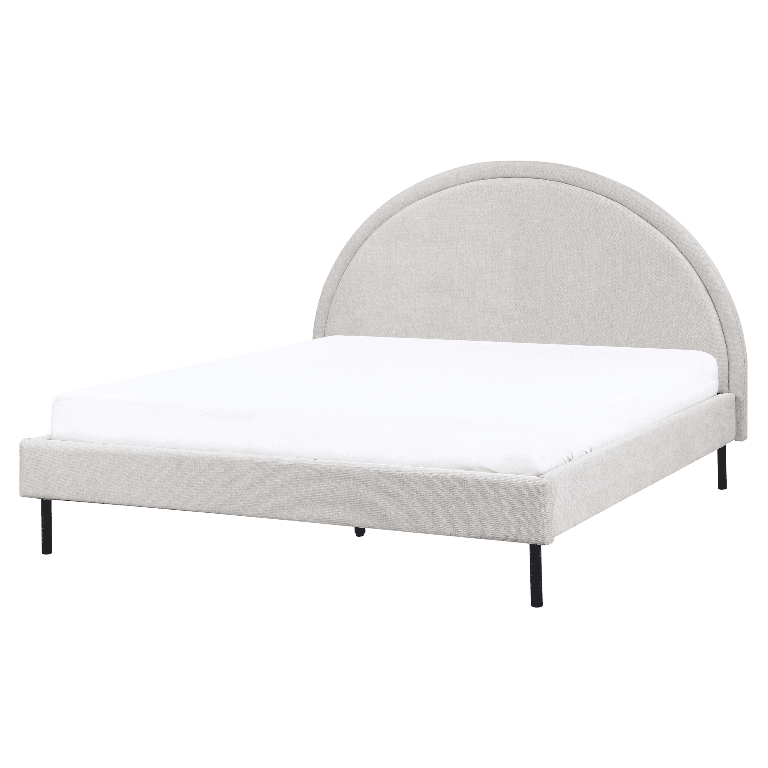 Sänky kangas MARGUT 160 x 200 cm Vaaleanharmaa