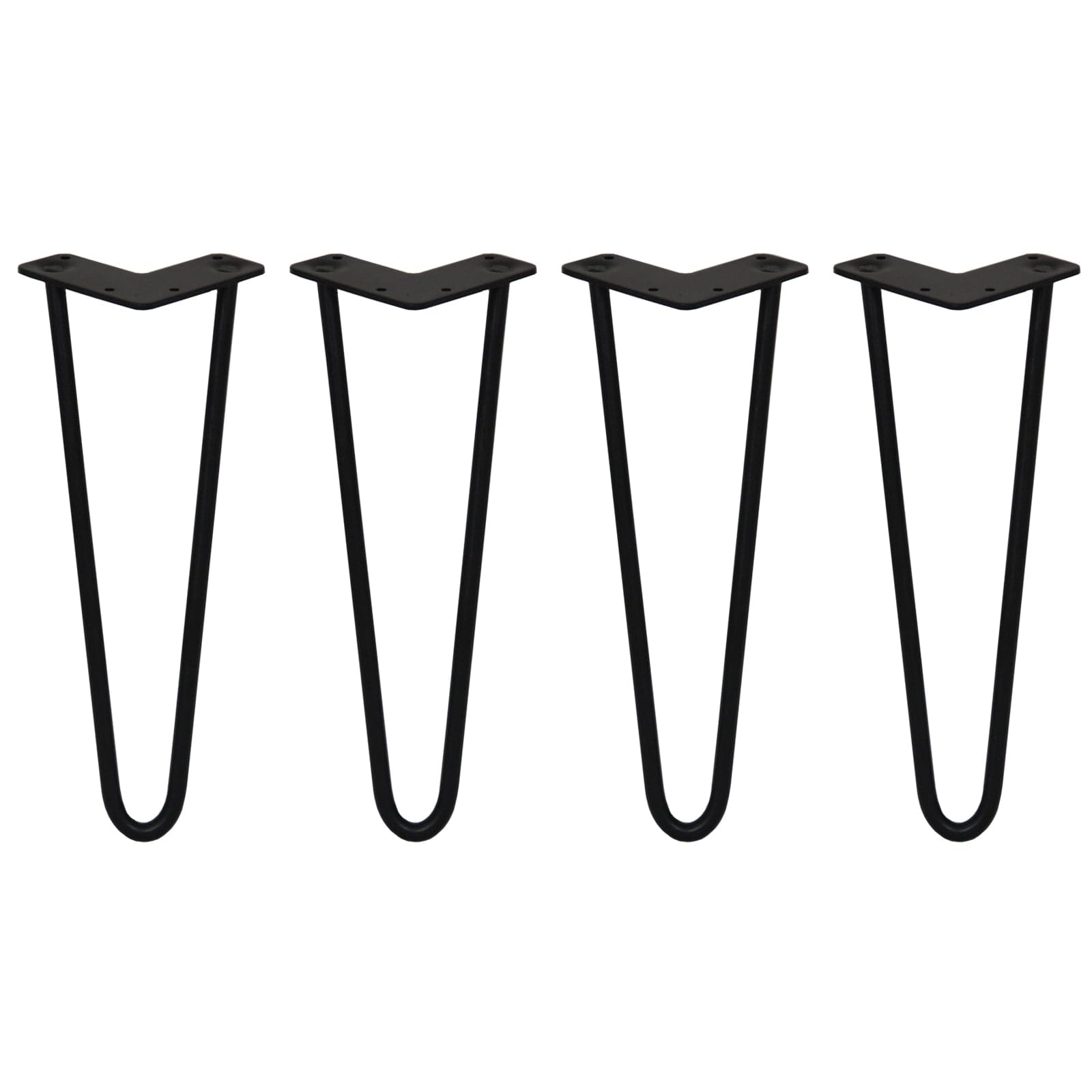 4 x 14 hiusneulanpäät - 2 piikkiä - 12 mm - musta