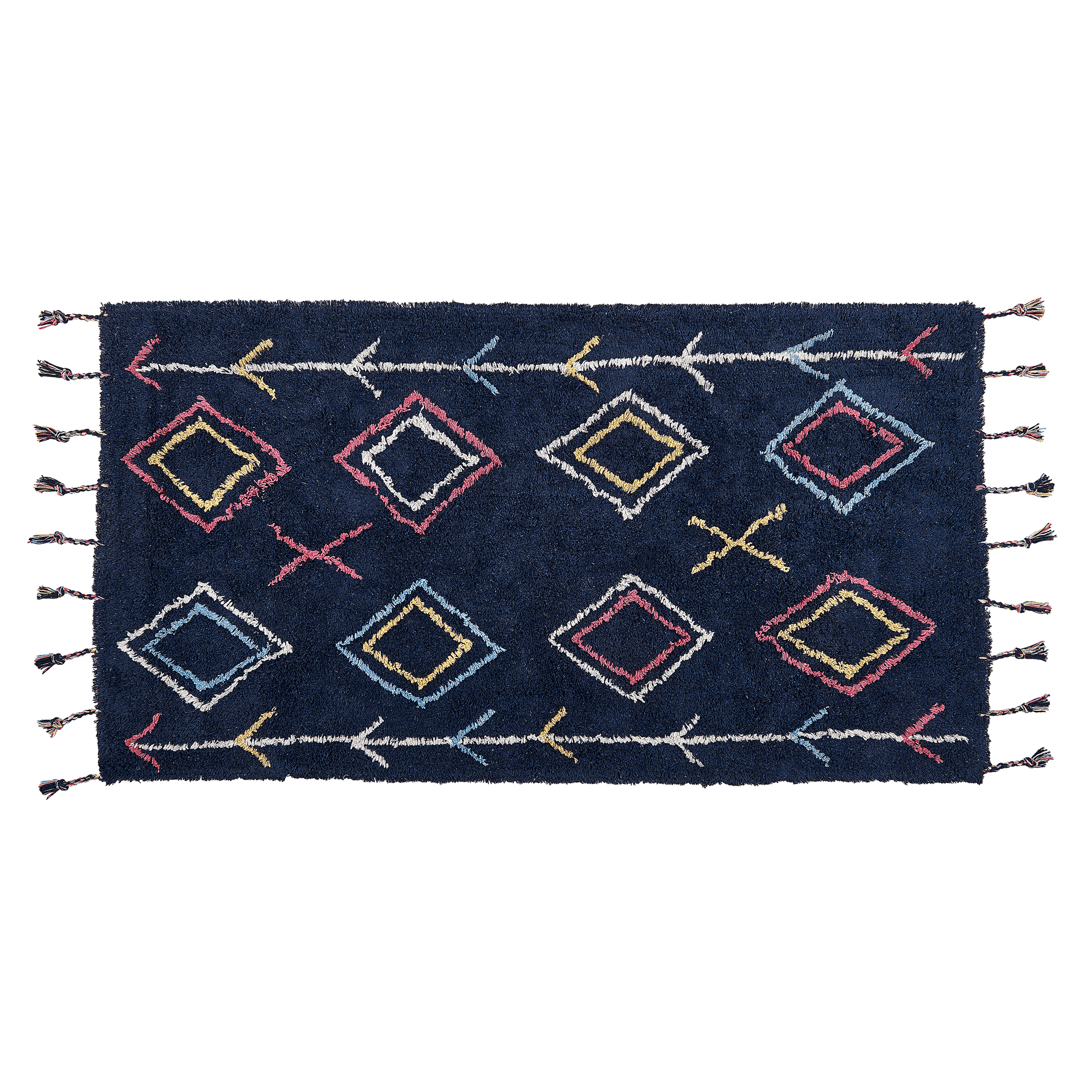 Matto CORUM Musta 80 x 150 cm puuvilla