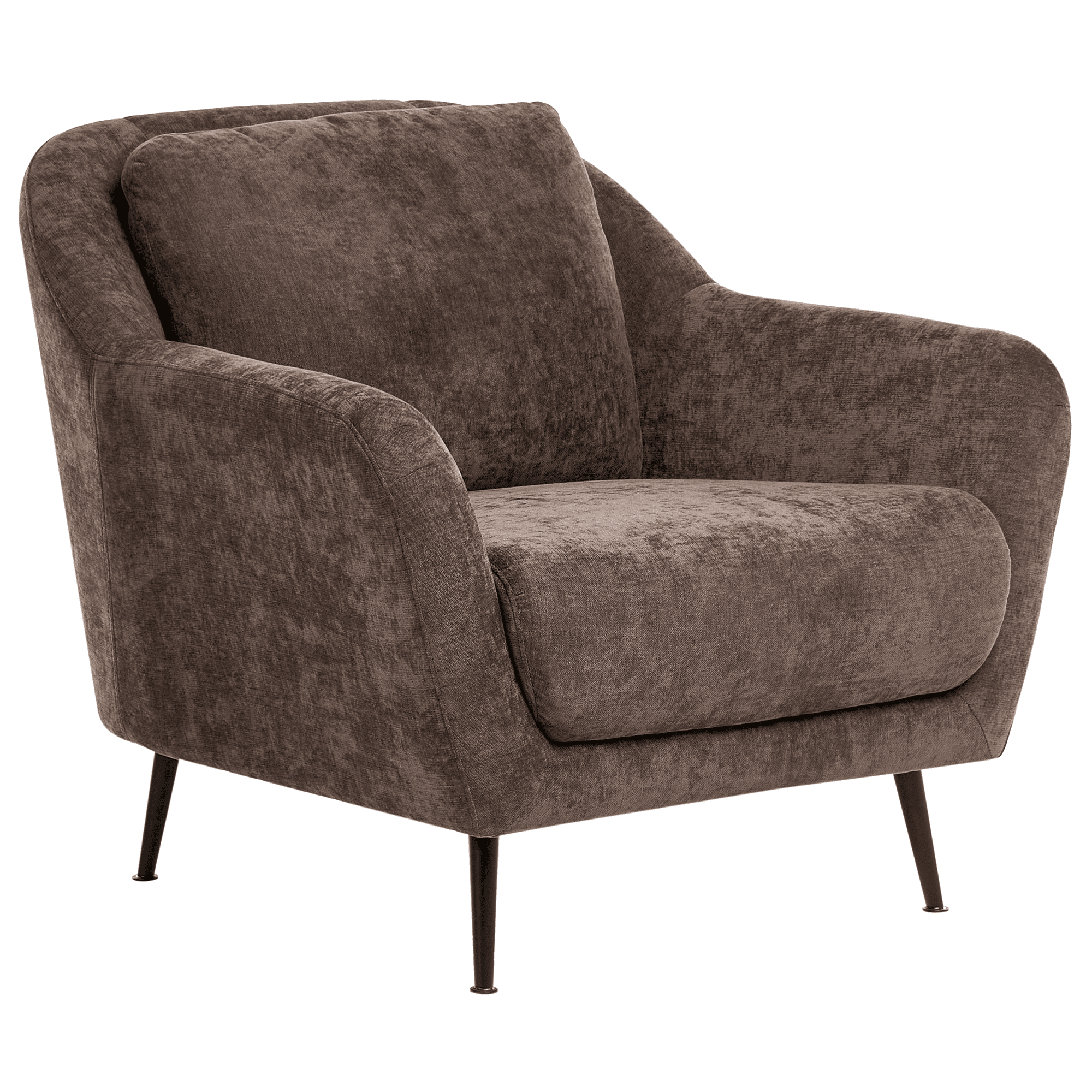 Nojatuoli EIBY chenille Tummanruskea