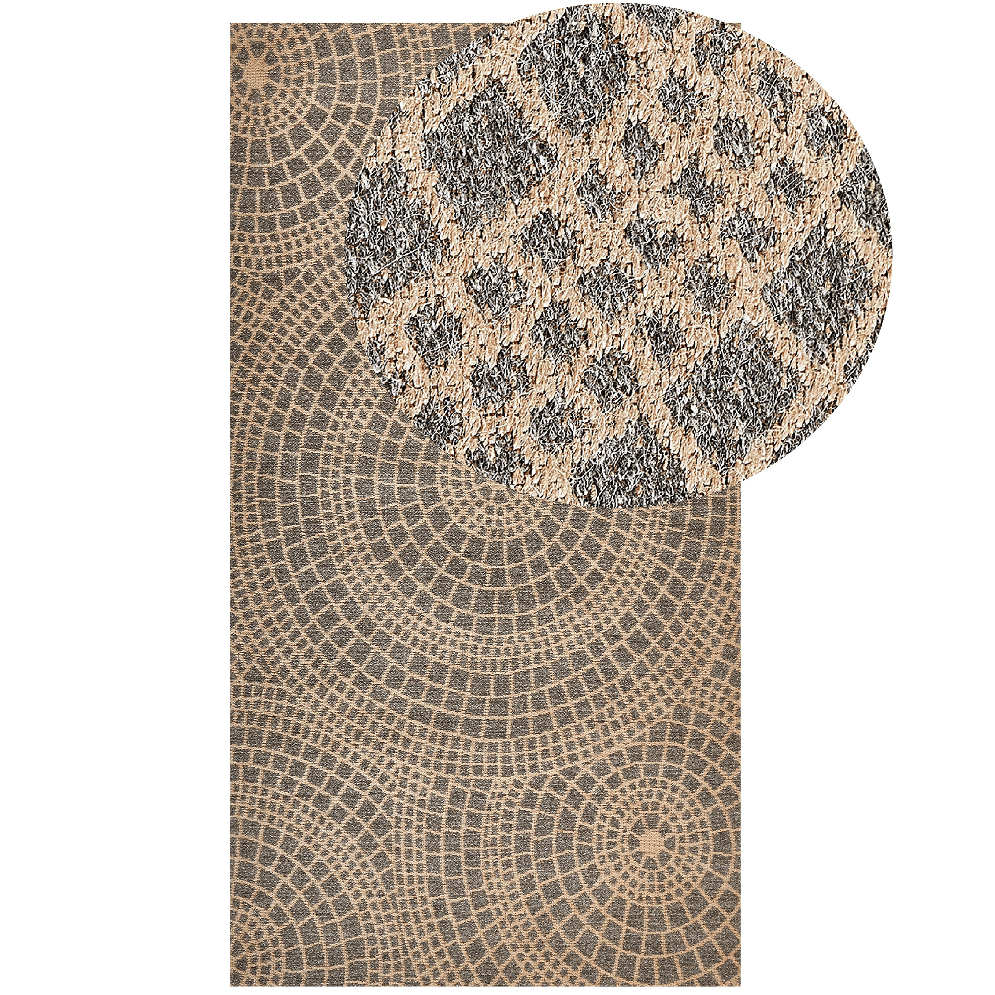 Matto ARIBA Harmaa Beige 80 x 150 cm juutti