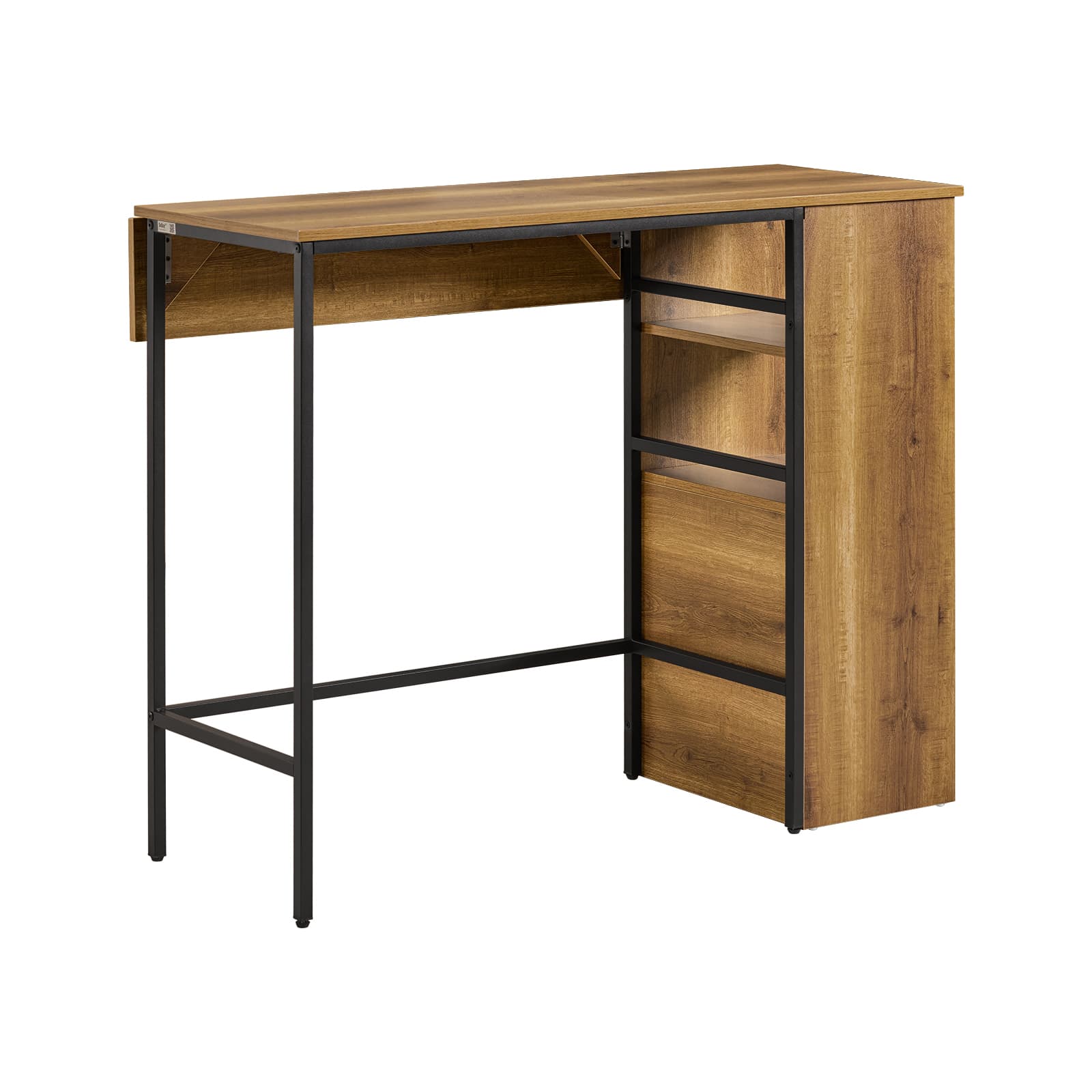 SoBuy Baaripöytä FWT98-PF laajennettava teollisuusmuotoilu ekolevy