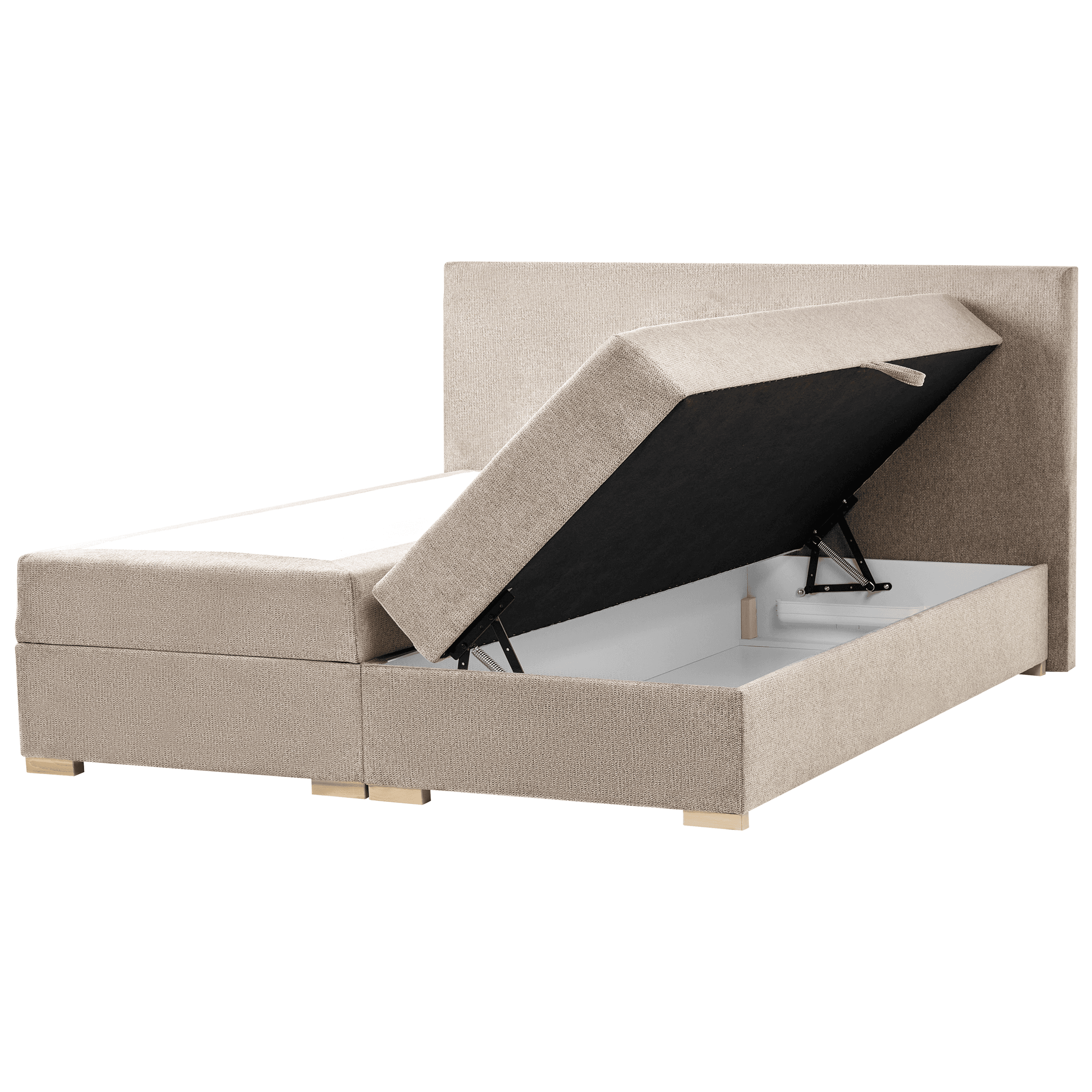 Jenkkisänky säilytystilalla kangas MAJOR 180 x 200 cm Ruskeanharmaa