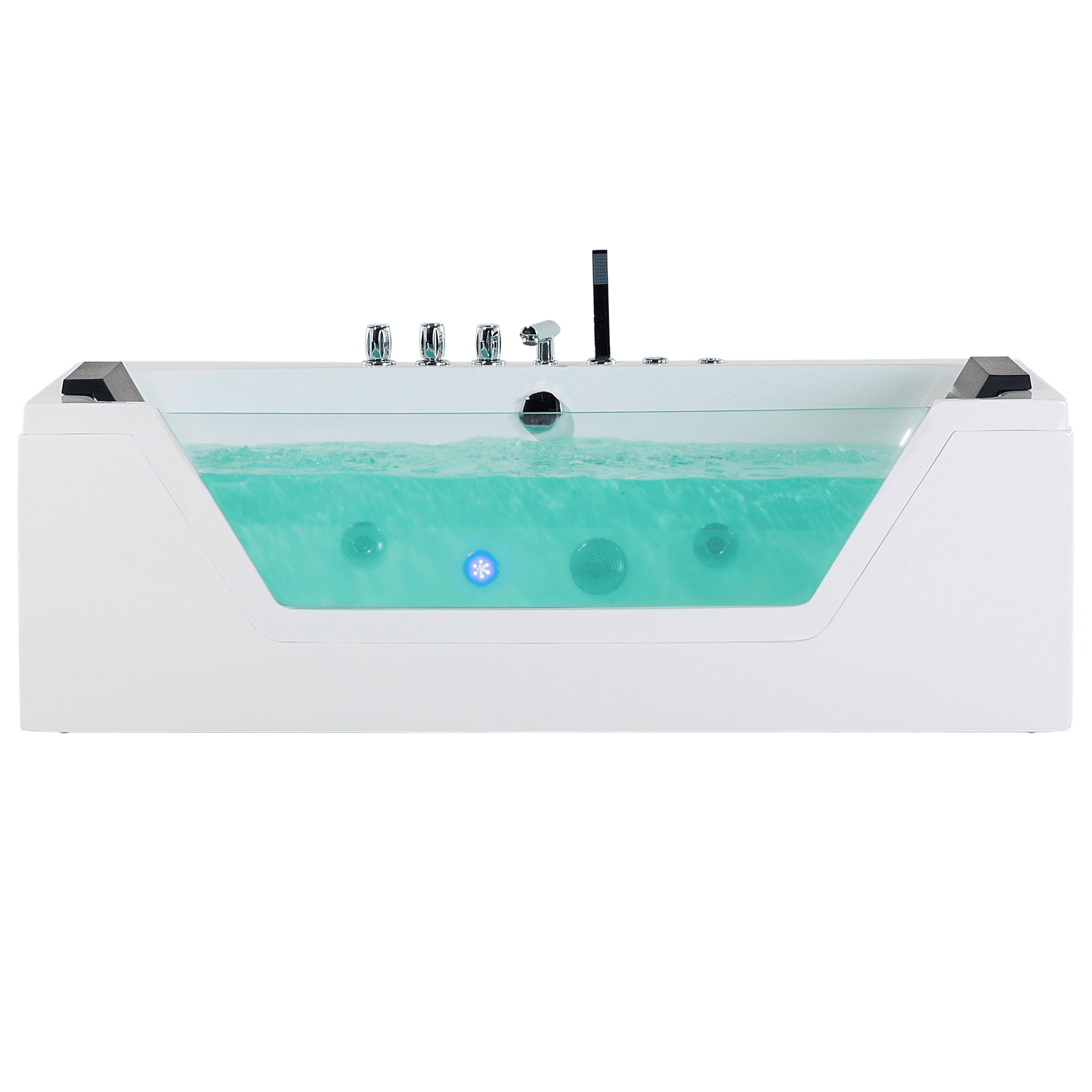 Kulmaporeamme LED-valolla SAMANA 174 x 79 cm Valkoinen