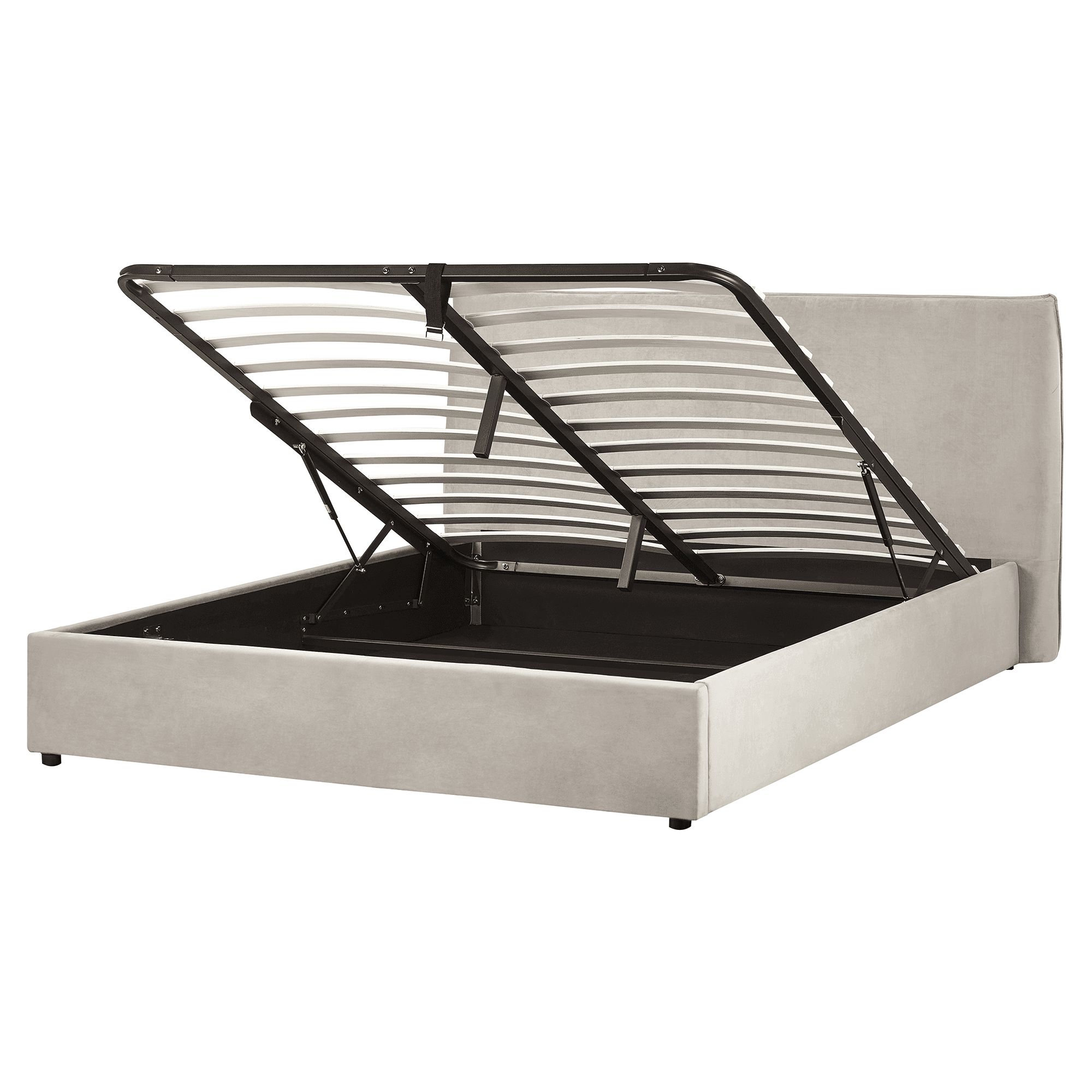 Sänky säilytystilalla sametti LAVAUR 160 x 200 cm Ruskeanharmaa