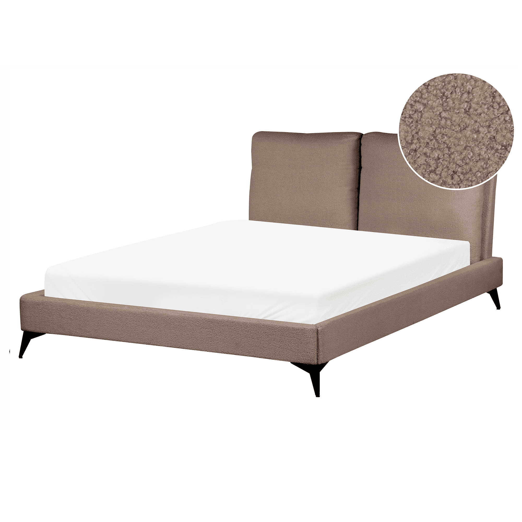 Sänky buklee MELLE 140 x 200 cm Ruskea