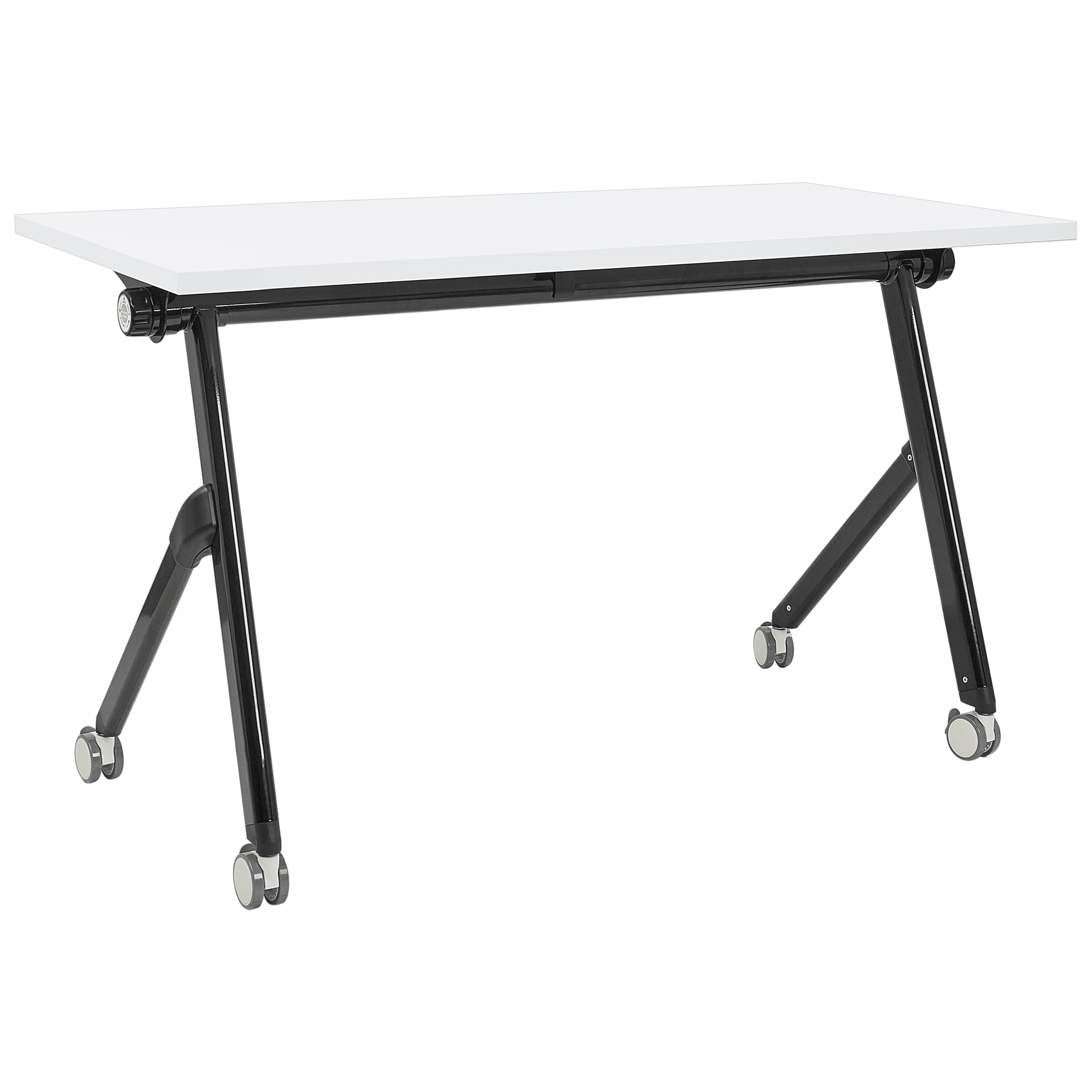 Taitettava työpöytä BENDI Valkoinen 120 cm 60 cm pyörillä