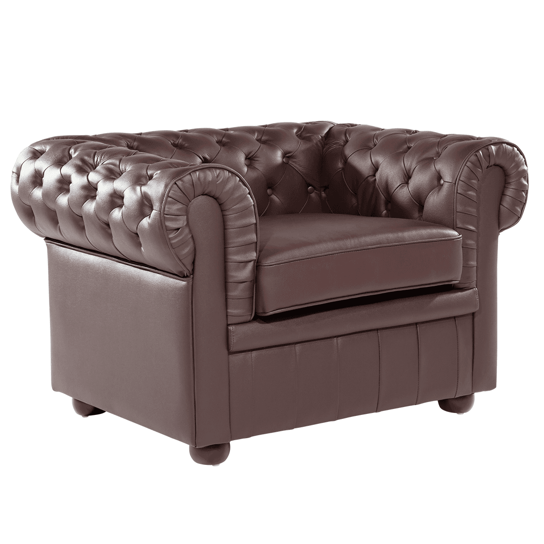 Nojatuoli CHESTERFIELD nahka Ruskea