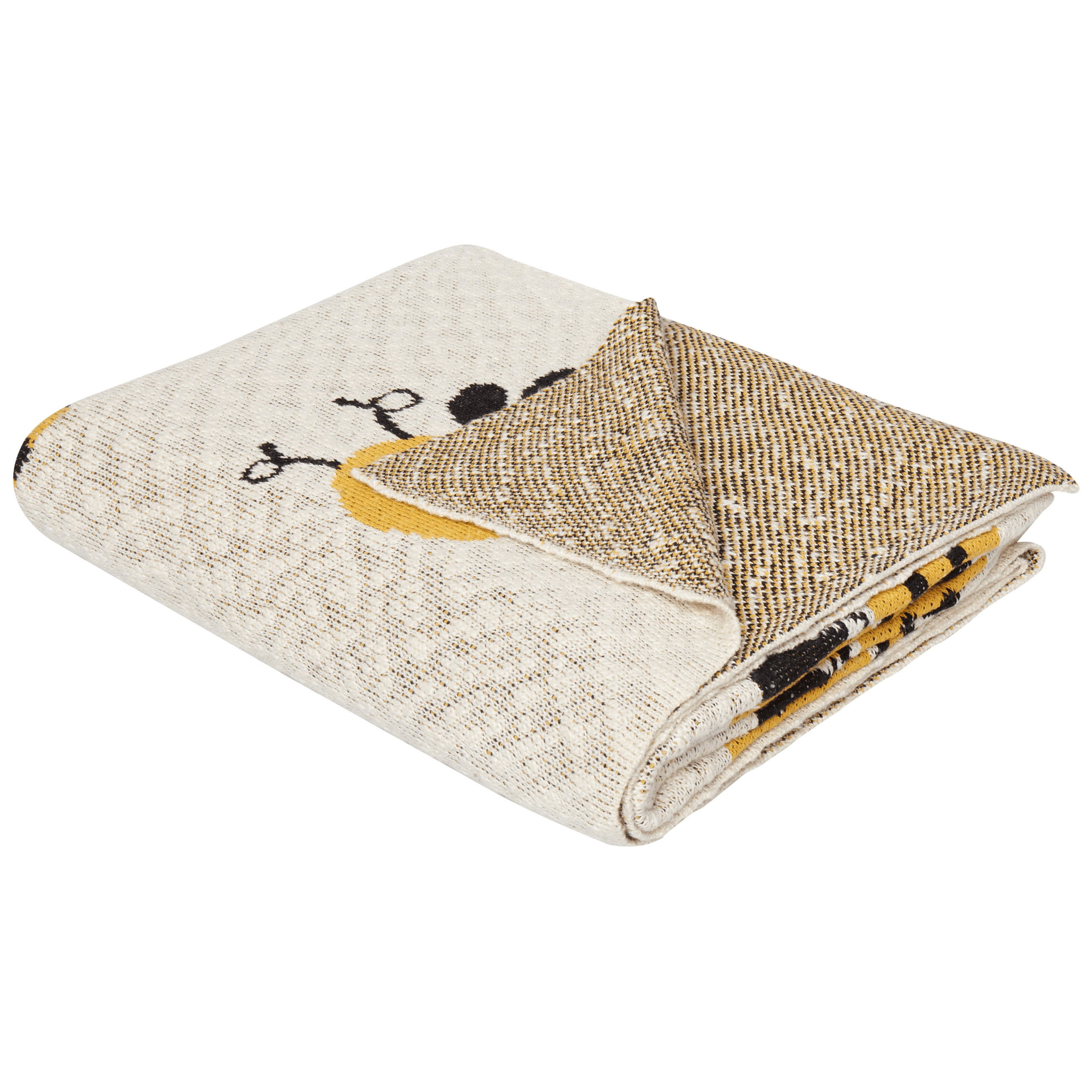 Torkkupeitto DRAGAN puuvilla 130 x 170 cm Vaaleanbeige