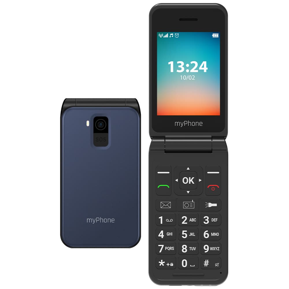 myPhone Flip LTE (musta) yhden SIM-kortin 2.8 TFT 240x320/128MB/48MB RAM/SD-kortti/4G LTE
