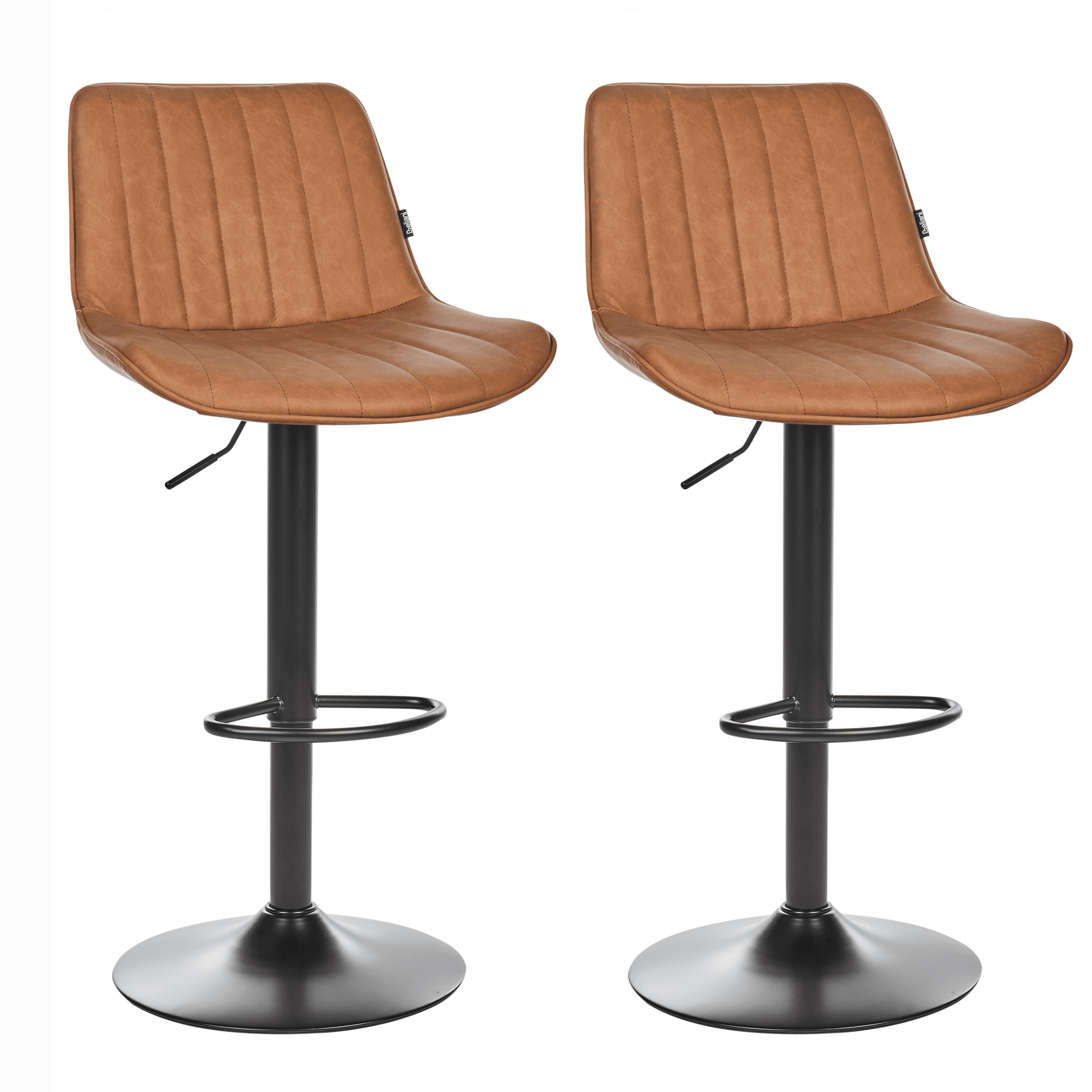 Baarituolisetti 2 kpl DUBROVNIK keinonahka pyörivä Kullanruskea