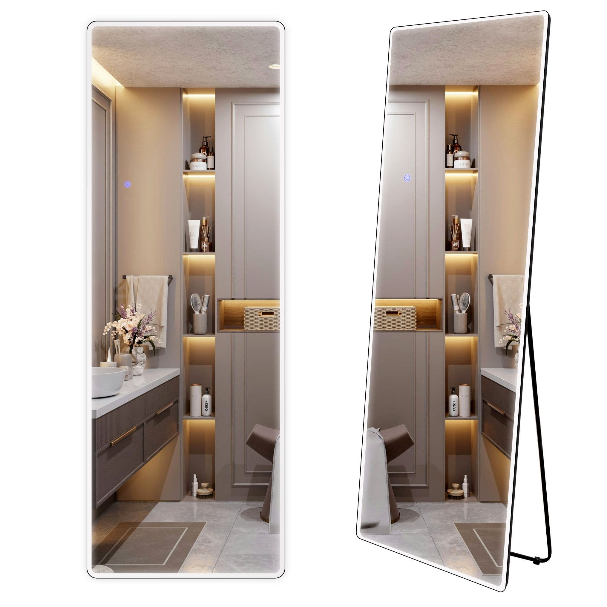 REA peili CLASSICO Musta, 2x60x170cm