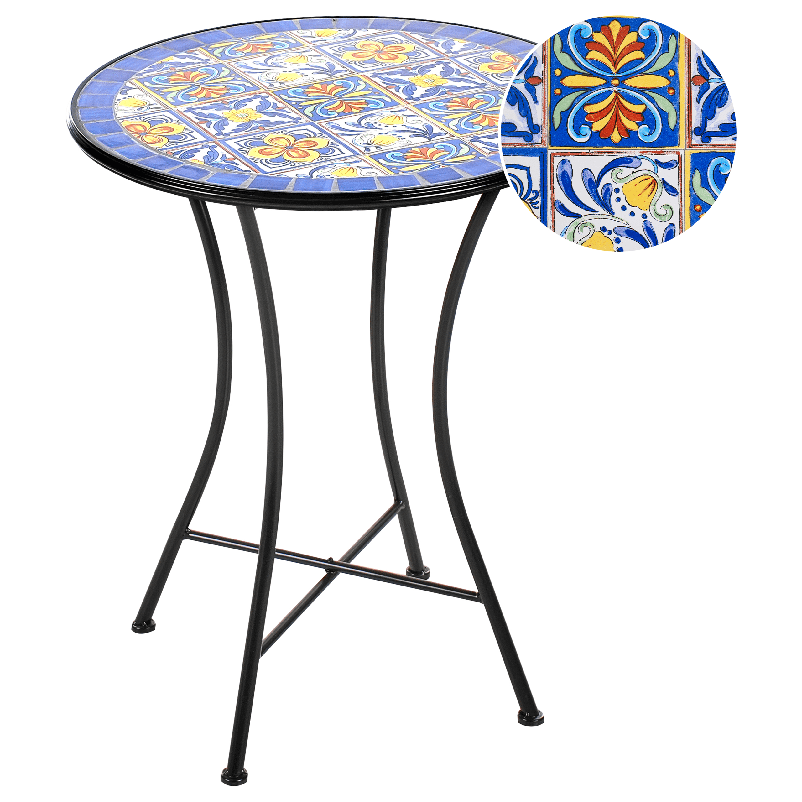 Bistropöytä CORIANO 60 cm 60 cm metalli Musta