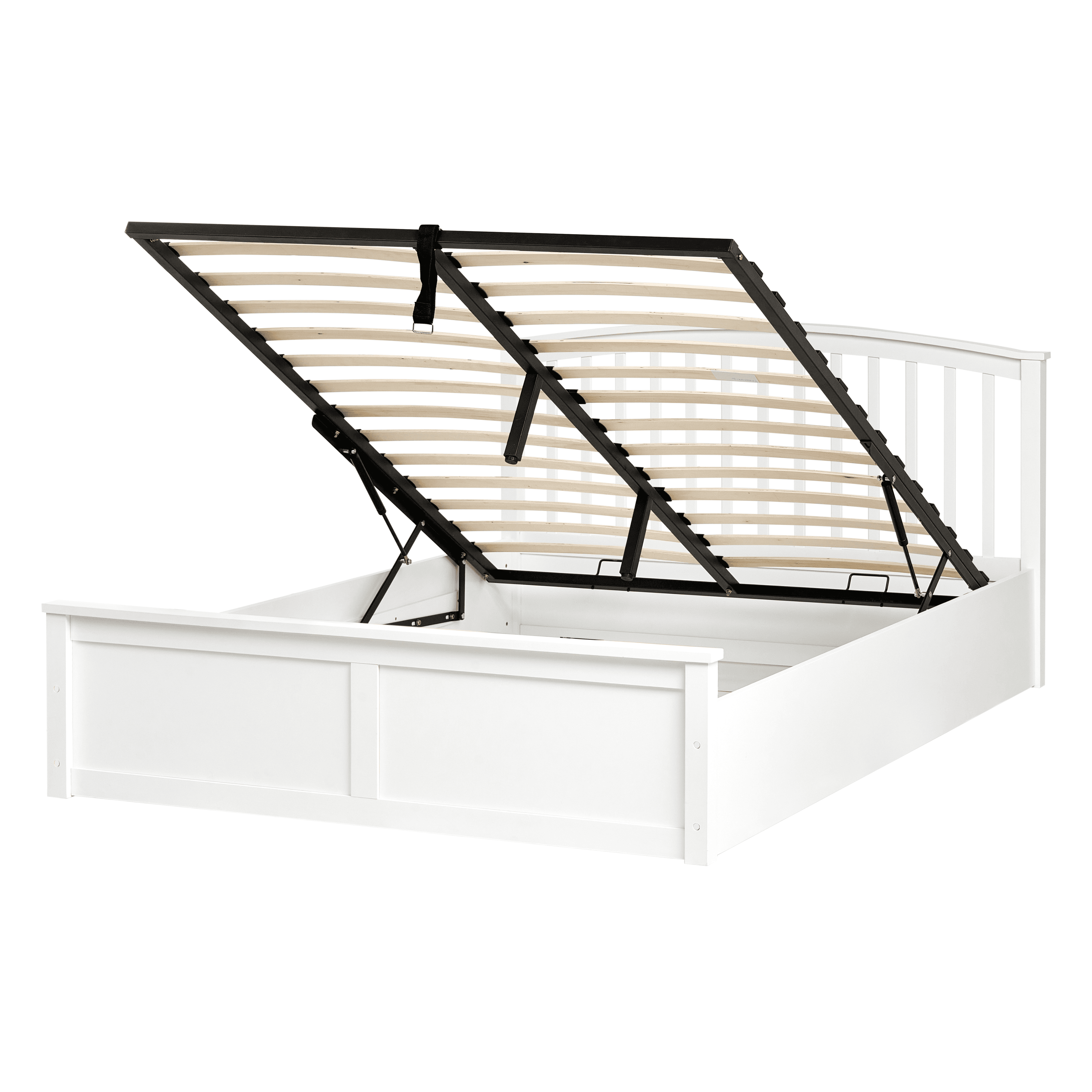 Sänky säilytystilalla mänty CLARBEC 140 x 200 cm Valkoinen