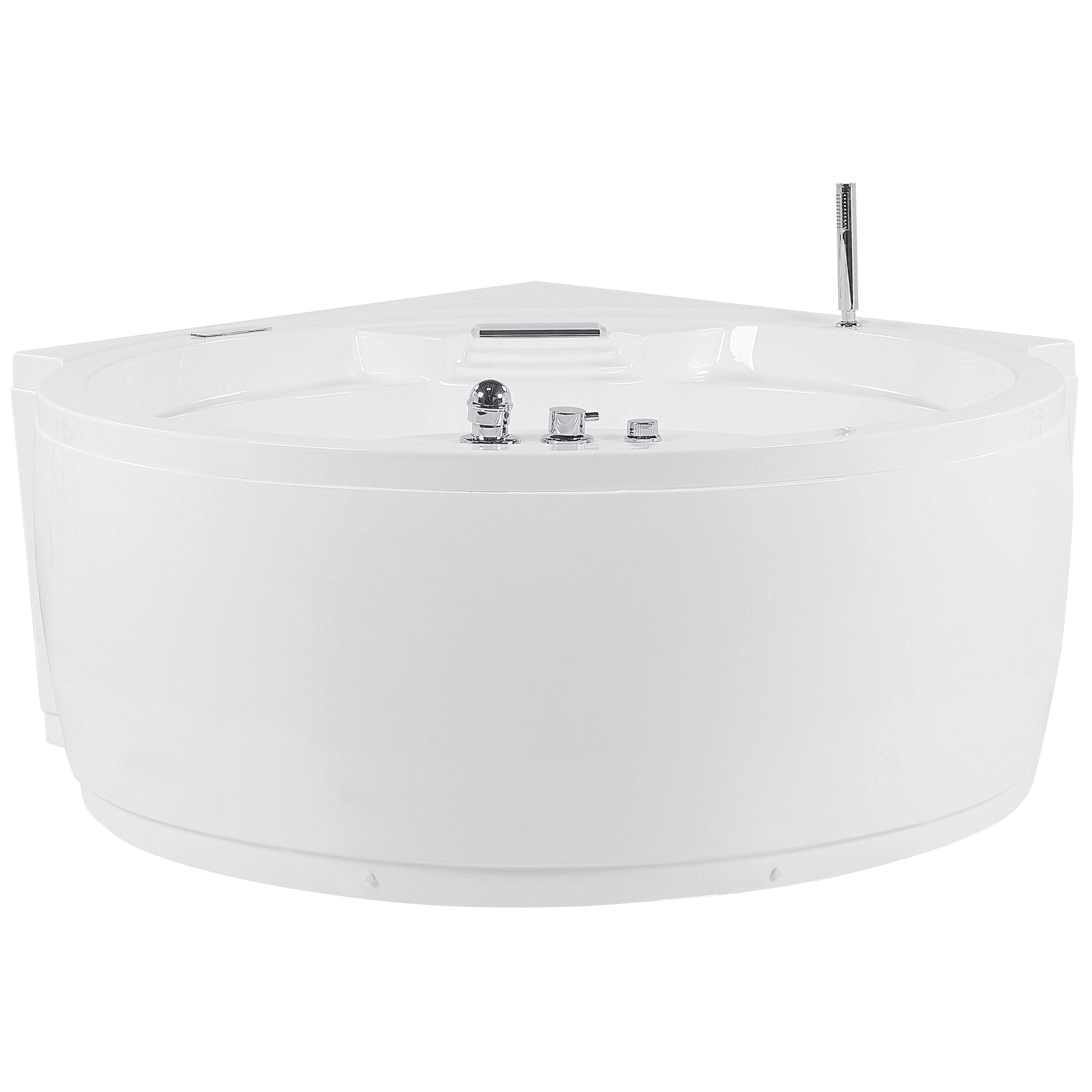 Kulmaporeamme LED-valolla MILANO Bluetooth-kaiuttimella 181 x 150 cm Valkoinen