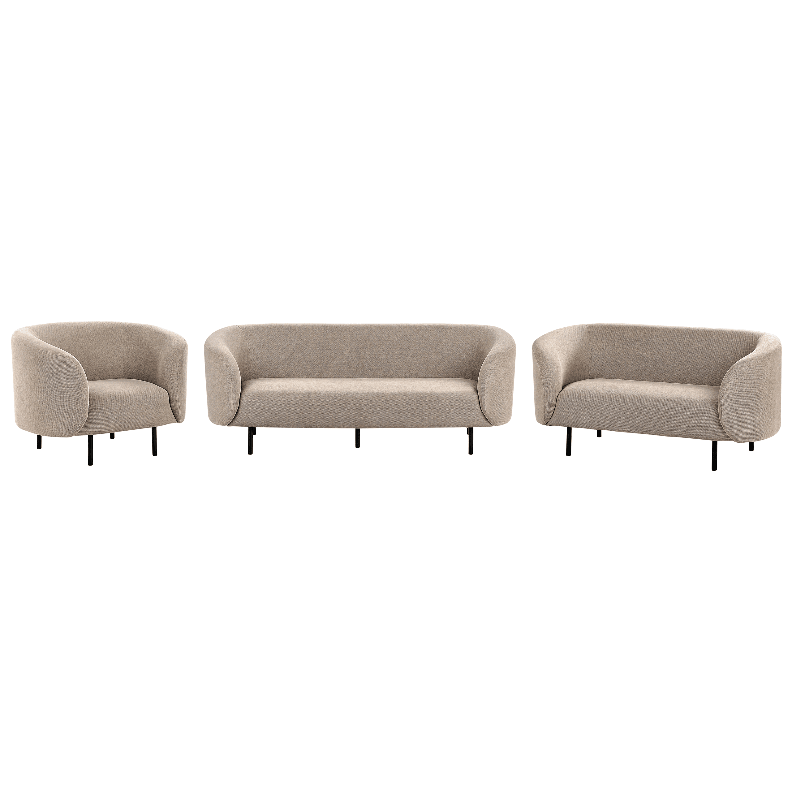 Sohvaryhmä 6-istuttava LOEN kangas Ruskeanharmaa