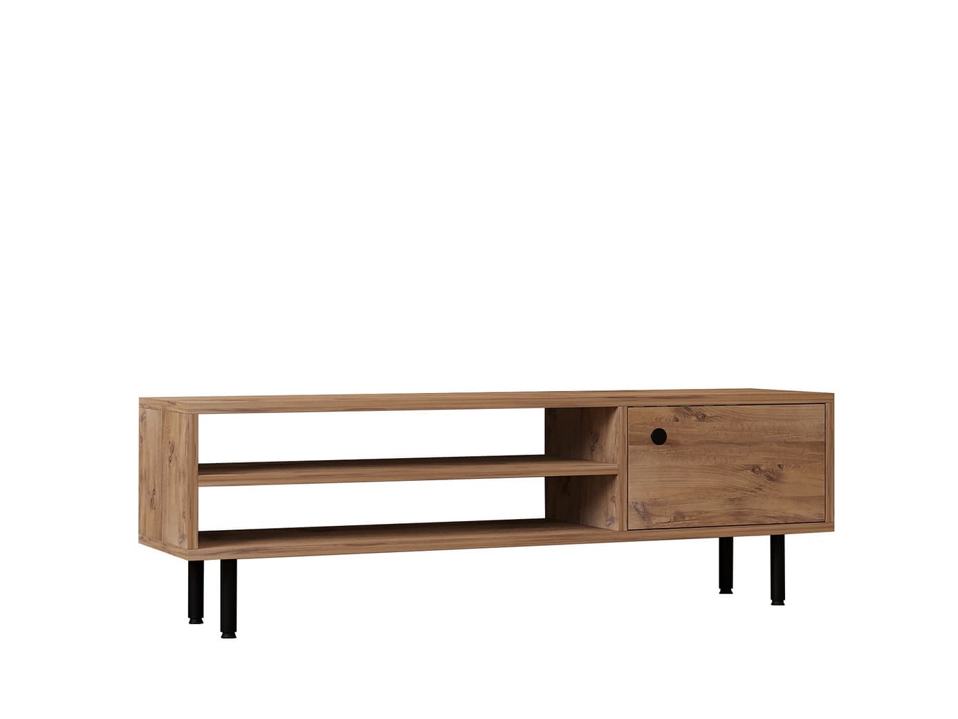 Norda Design Moderni TV-taso, Atlantin mänty, 120 cm | 100 % melamiinipäällystetty, 18 mm paksu | Seinäkiinnitteinen, tyylikäs muotoilu