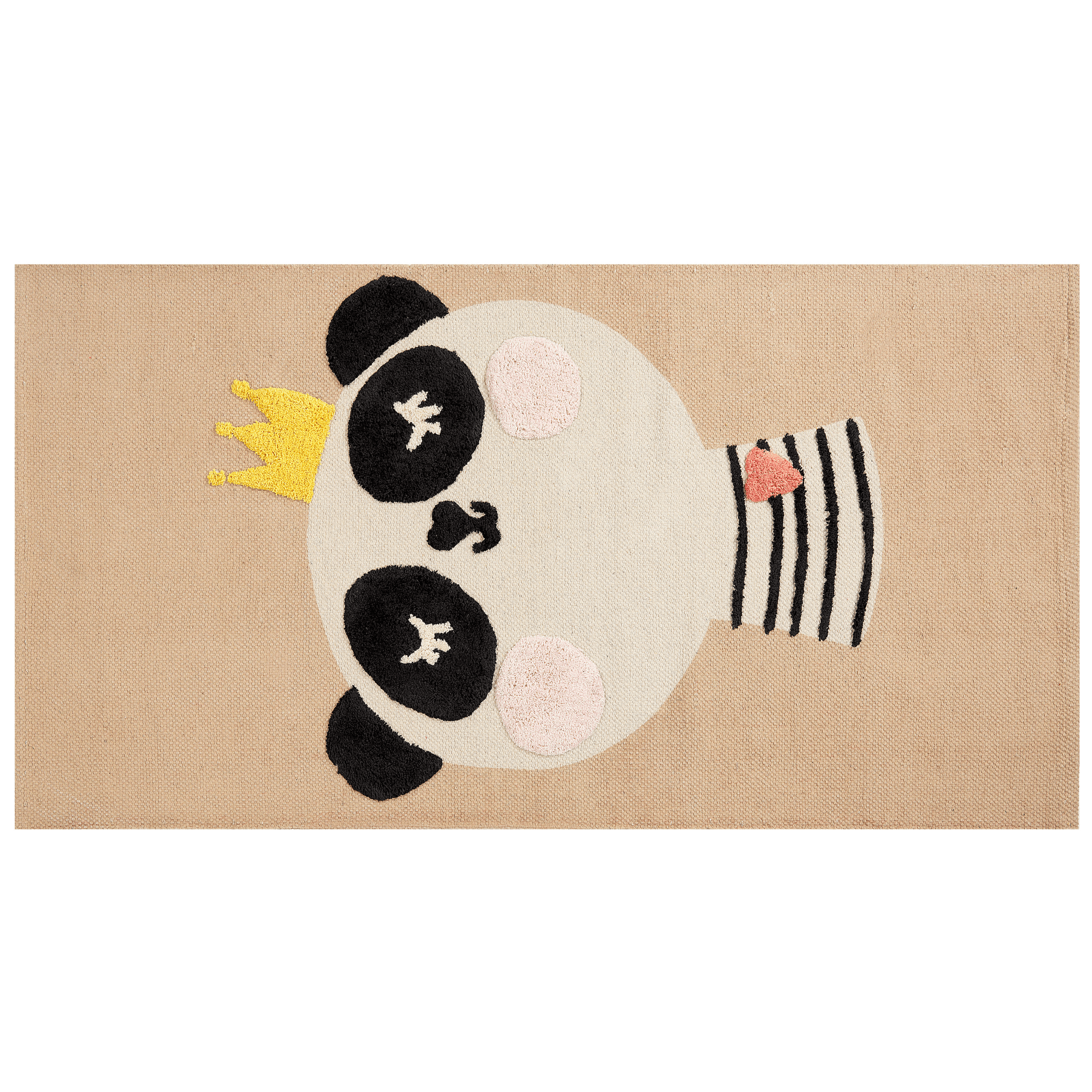 Lastenhuoneen matto BUNAN Beige 80 x 150 cm puuvilla