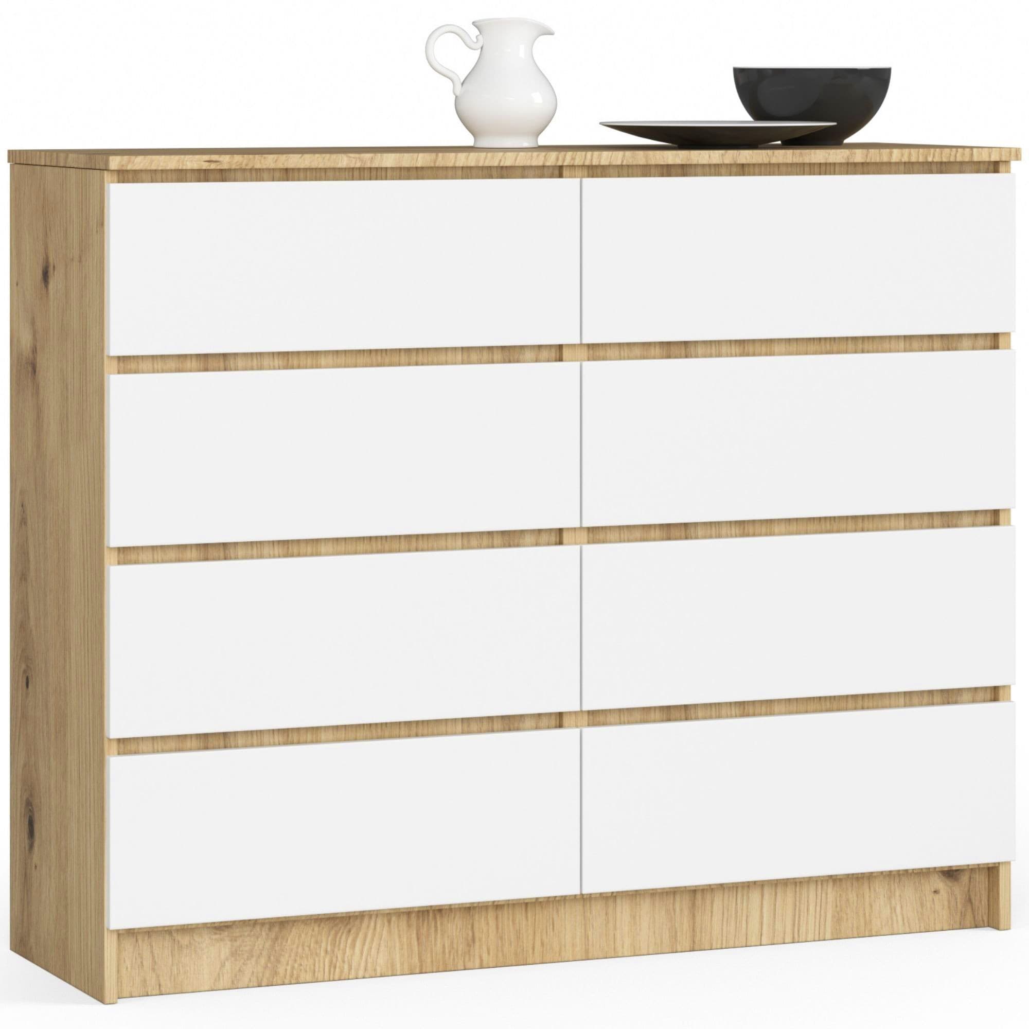 Akord Lipasto Laatikolla Artisan-tammi/Valkoinen 120x40x99
