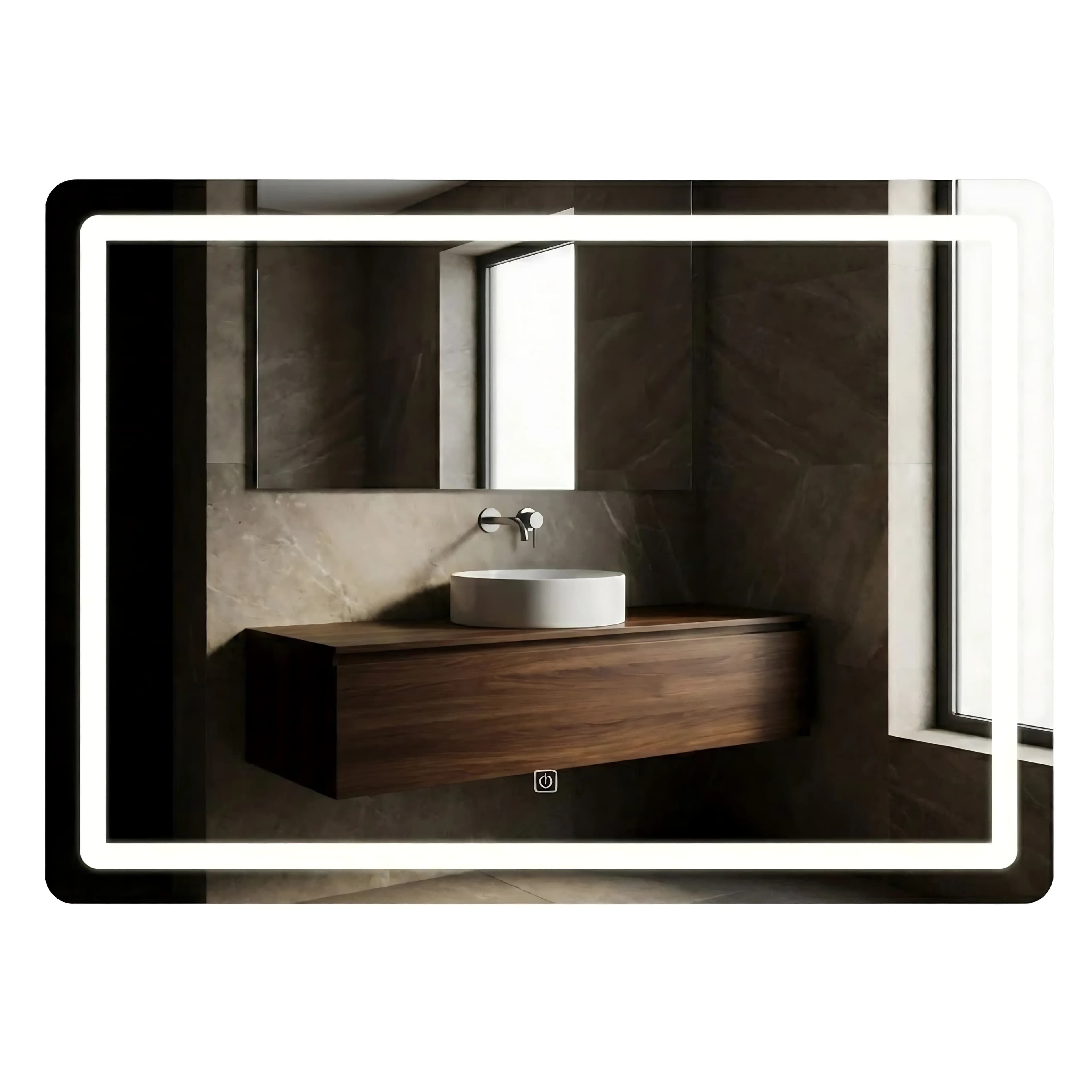 REA peili LED SQUARE 80x60 Valkoinen, 2x80x60cm