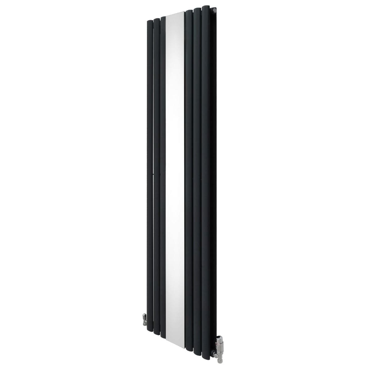Soikea peilipatteri ja venttiilit - 1800 mm x 500 mm - antrasiitinharmaa