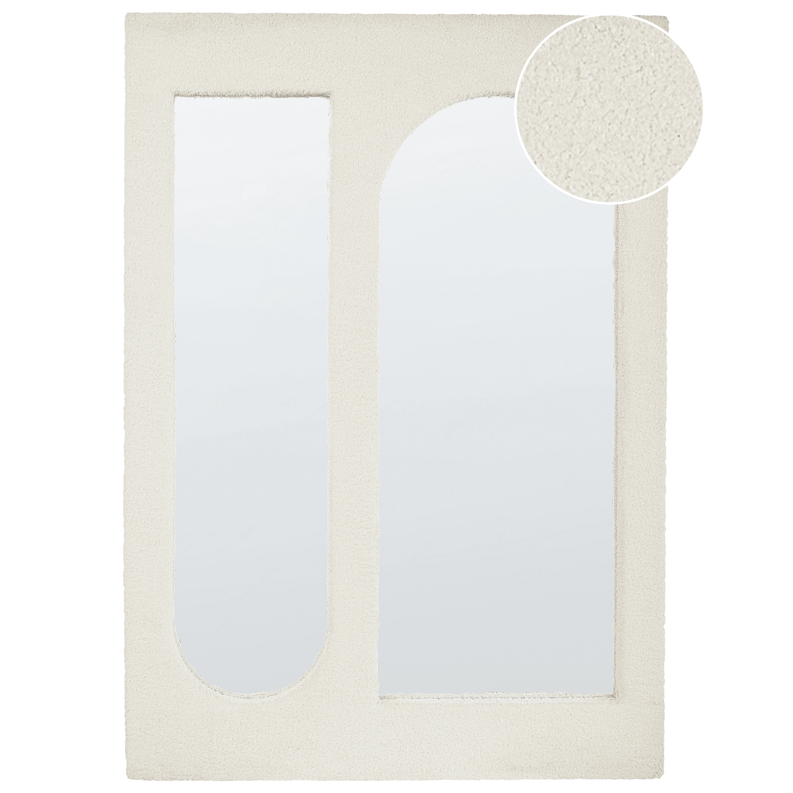 Seinäpeili MARCIGNY 70 cm 100 cm buklee Luonnonvalkoinen