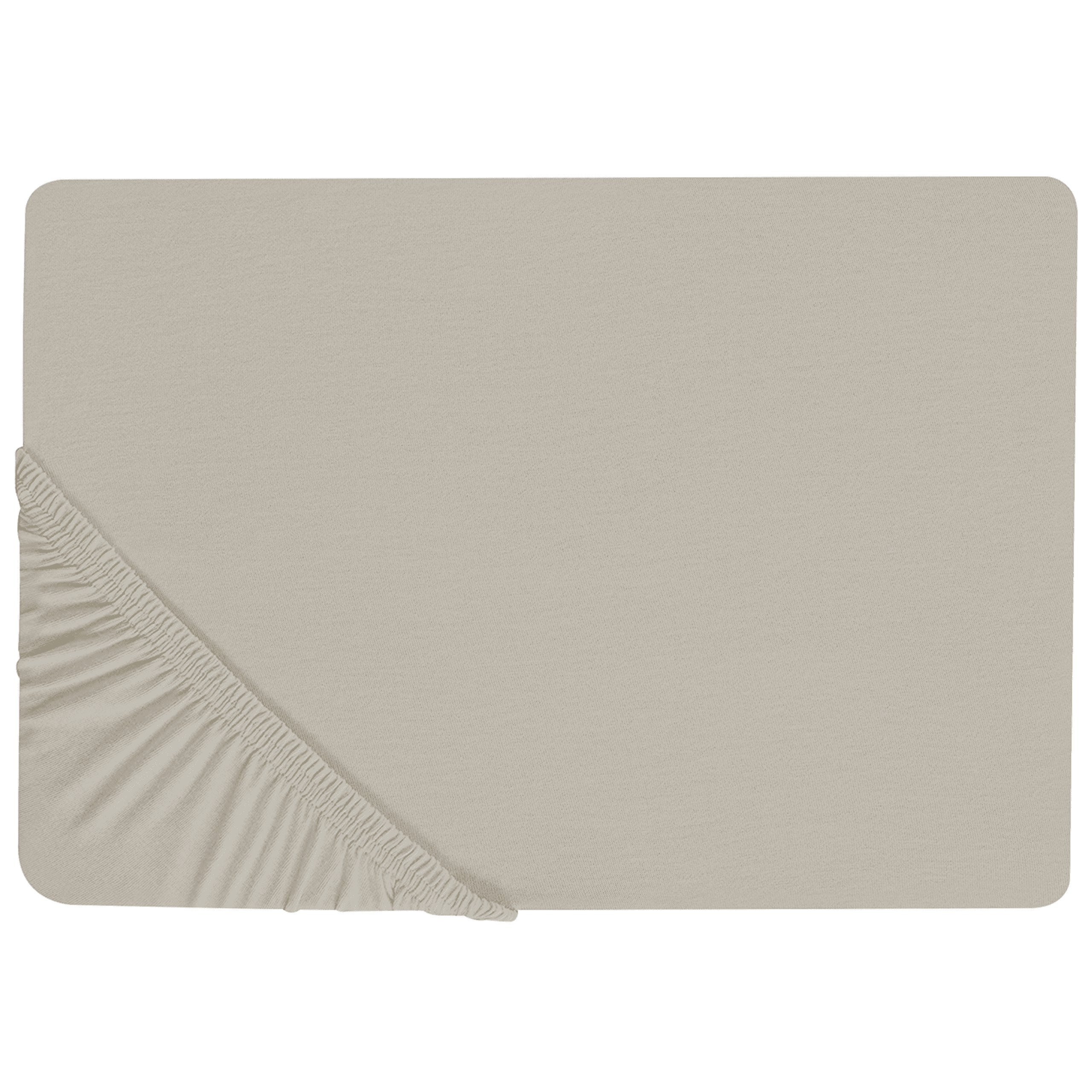 Muotoonommeltu lakana JANBU puuvilla 200 x 200 cm Ruskeanharmaa