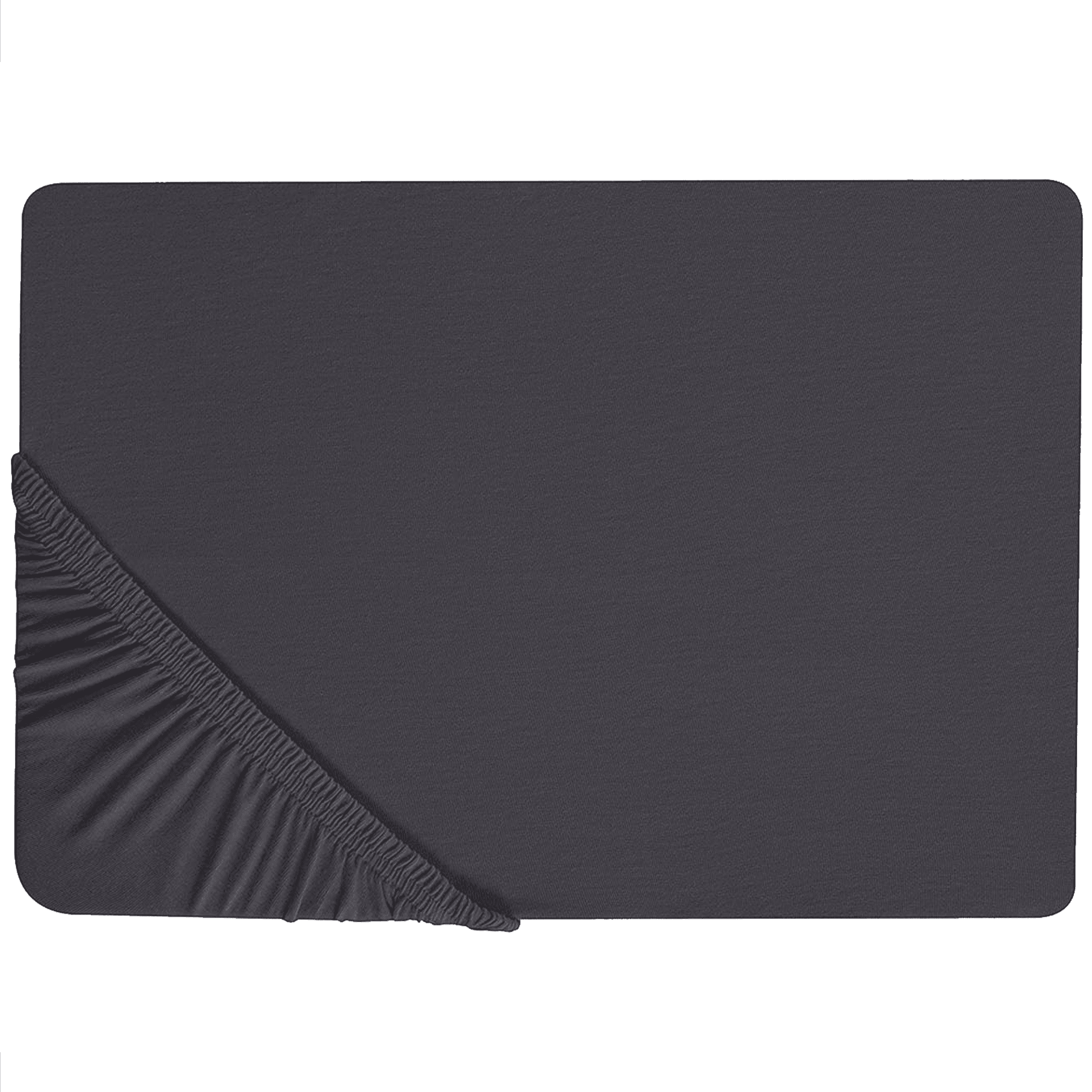 Muotoonommeltu lakana HOFUF puuvilla 200 x 200 cm Musta