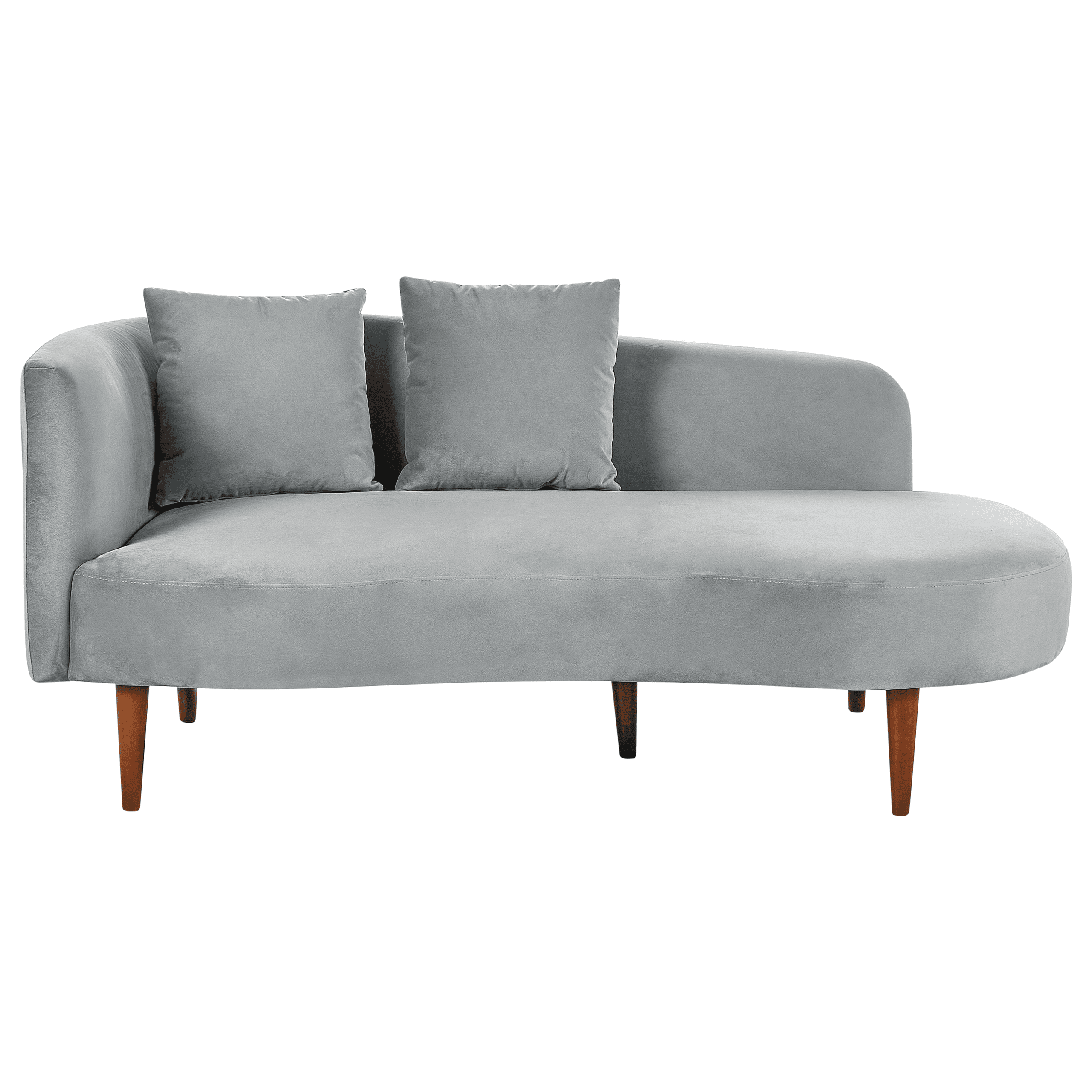 Divaani vasen CHAUMONT sametti Vaaleanharmaa