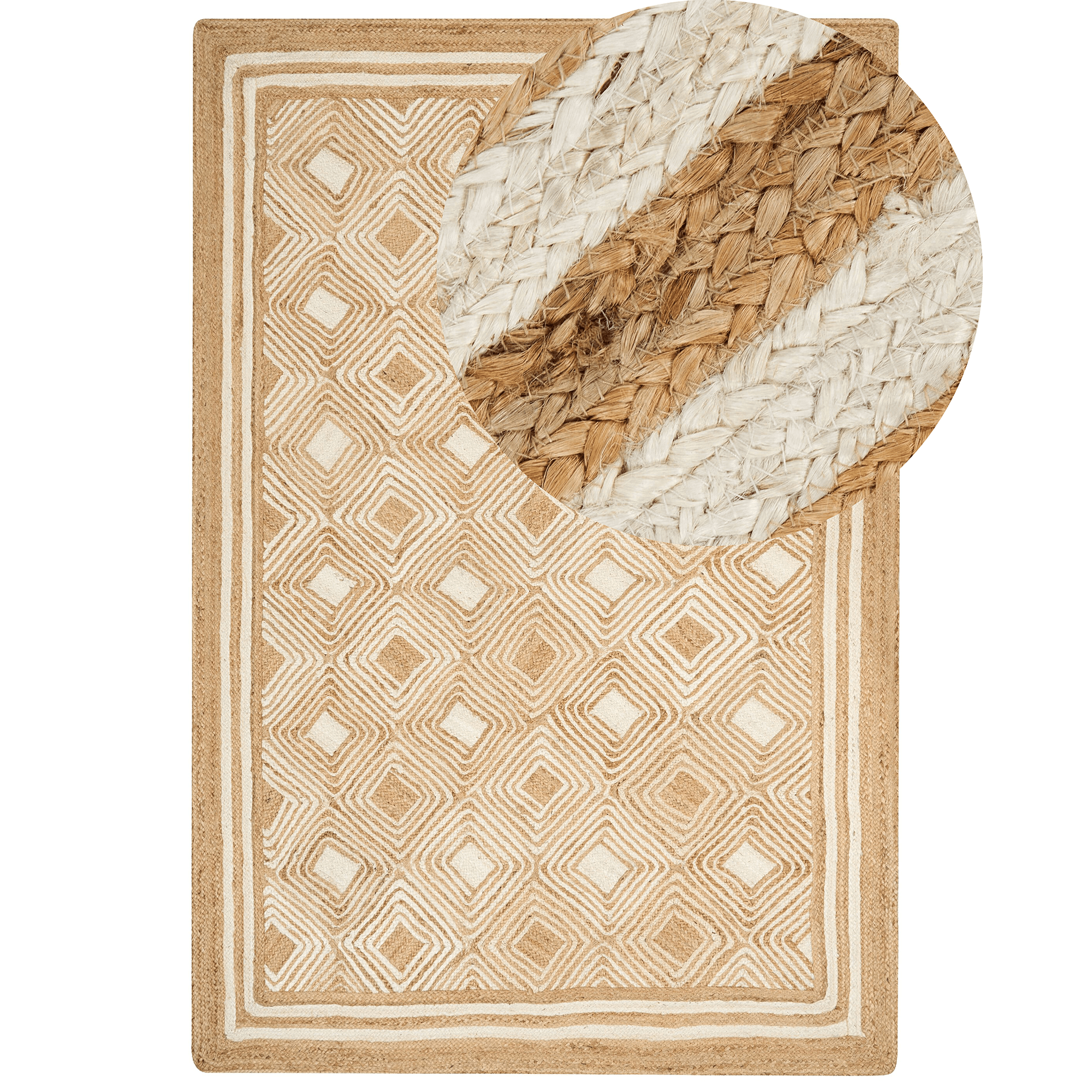 Matto MENGEN Beige 200 x 300 cm juutti