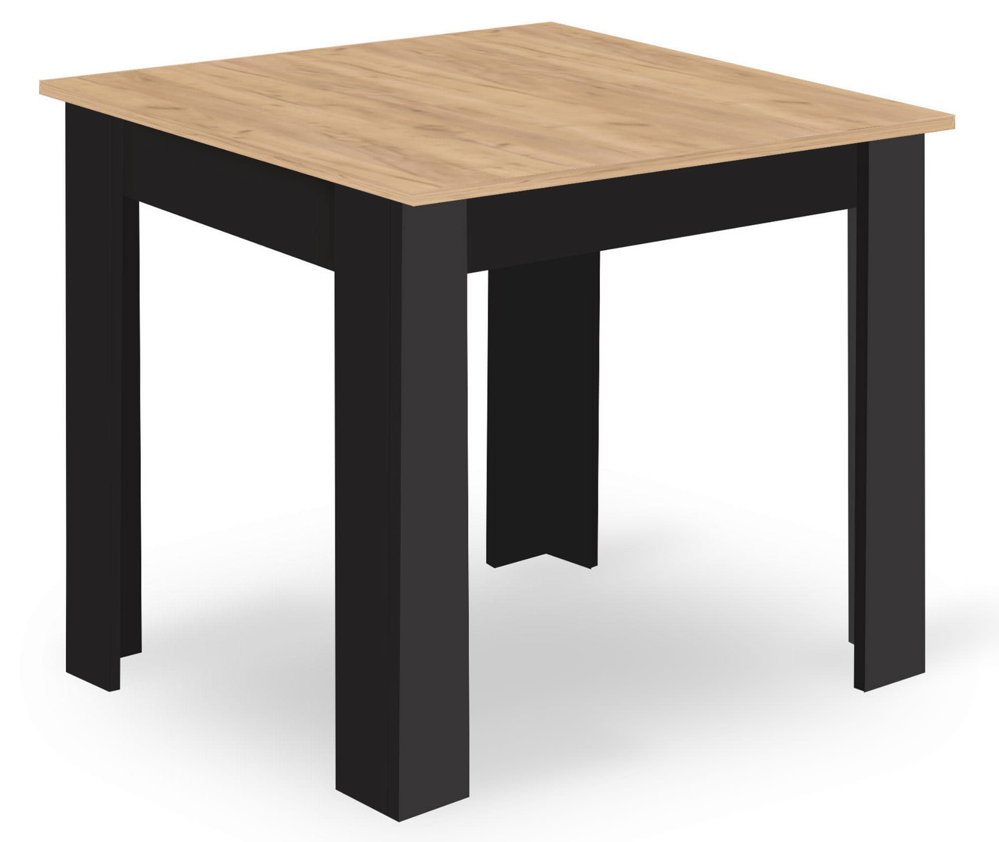 NP 80x80 Artisan-pöytä, mustat jalat