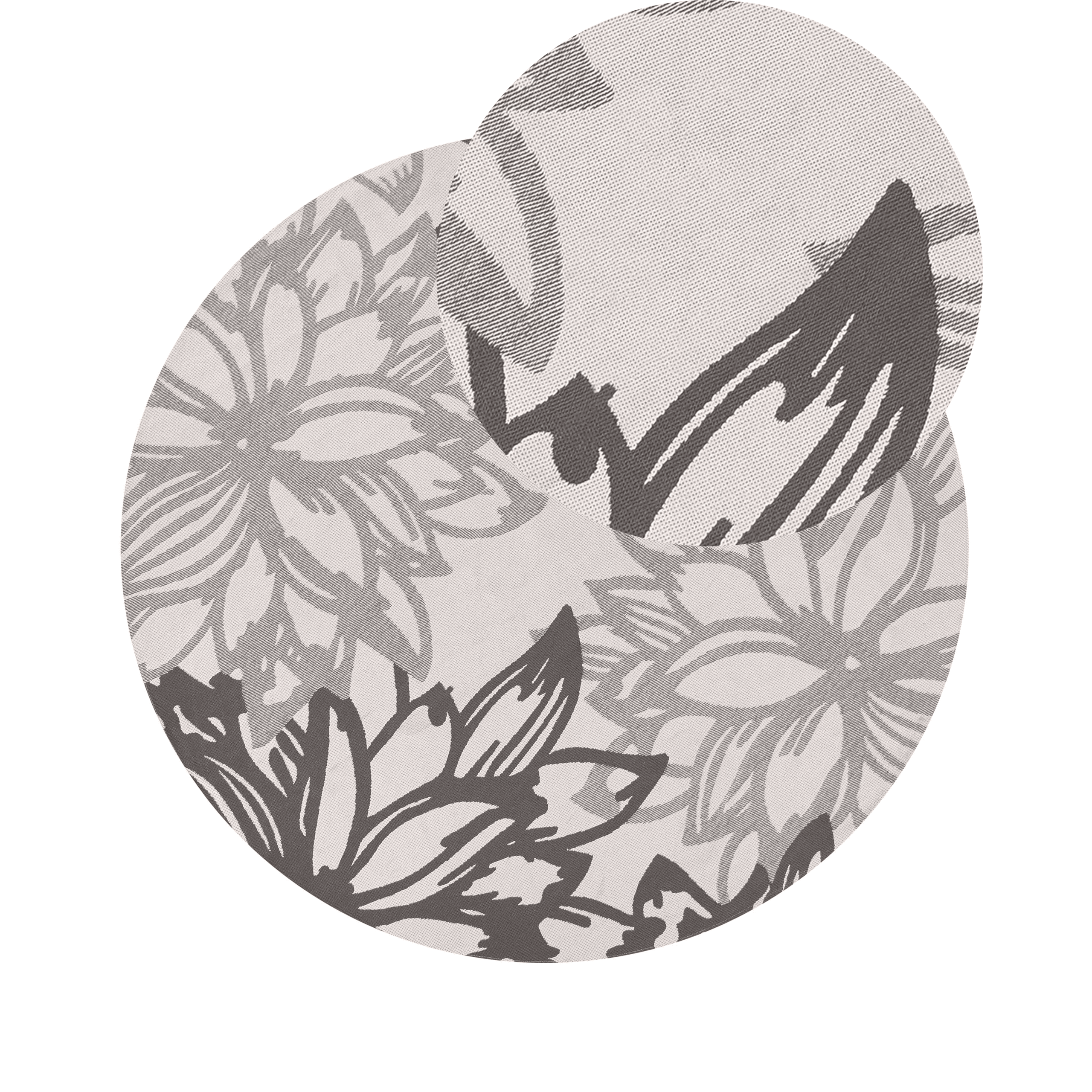 Ulkomatto SOLAPUR Harmaa ø 120 cm