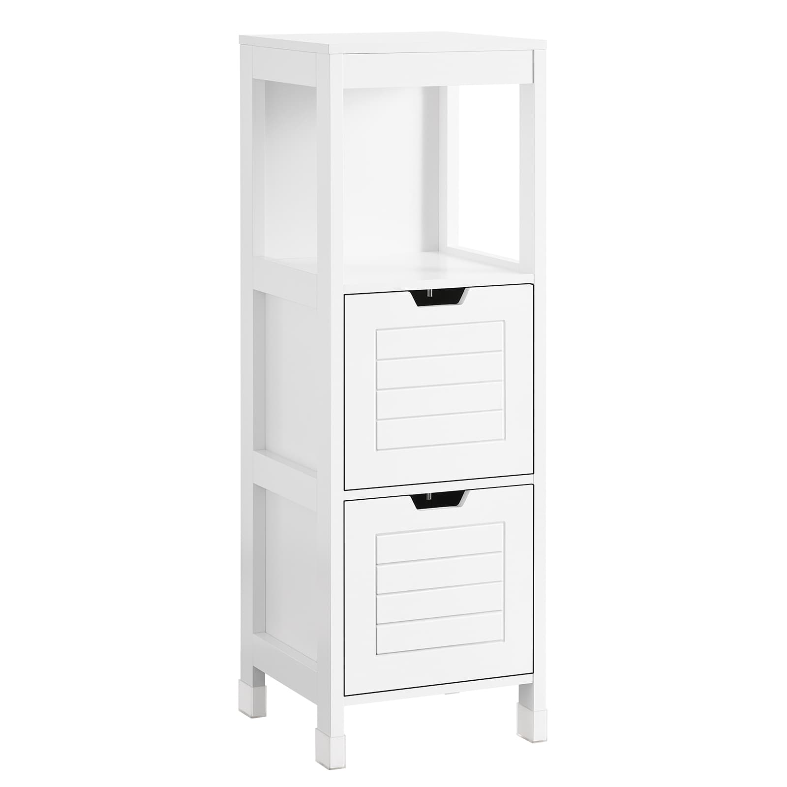 SoBuy Kestävän puinen kylpyhuonekaappi frg127-w, 2 koria