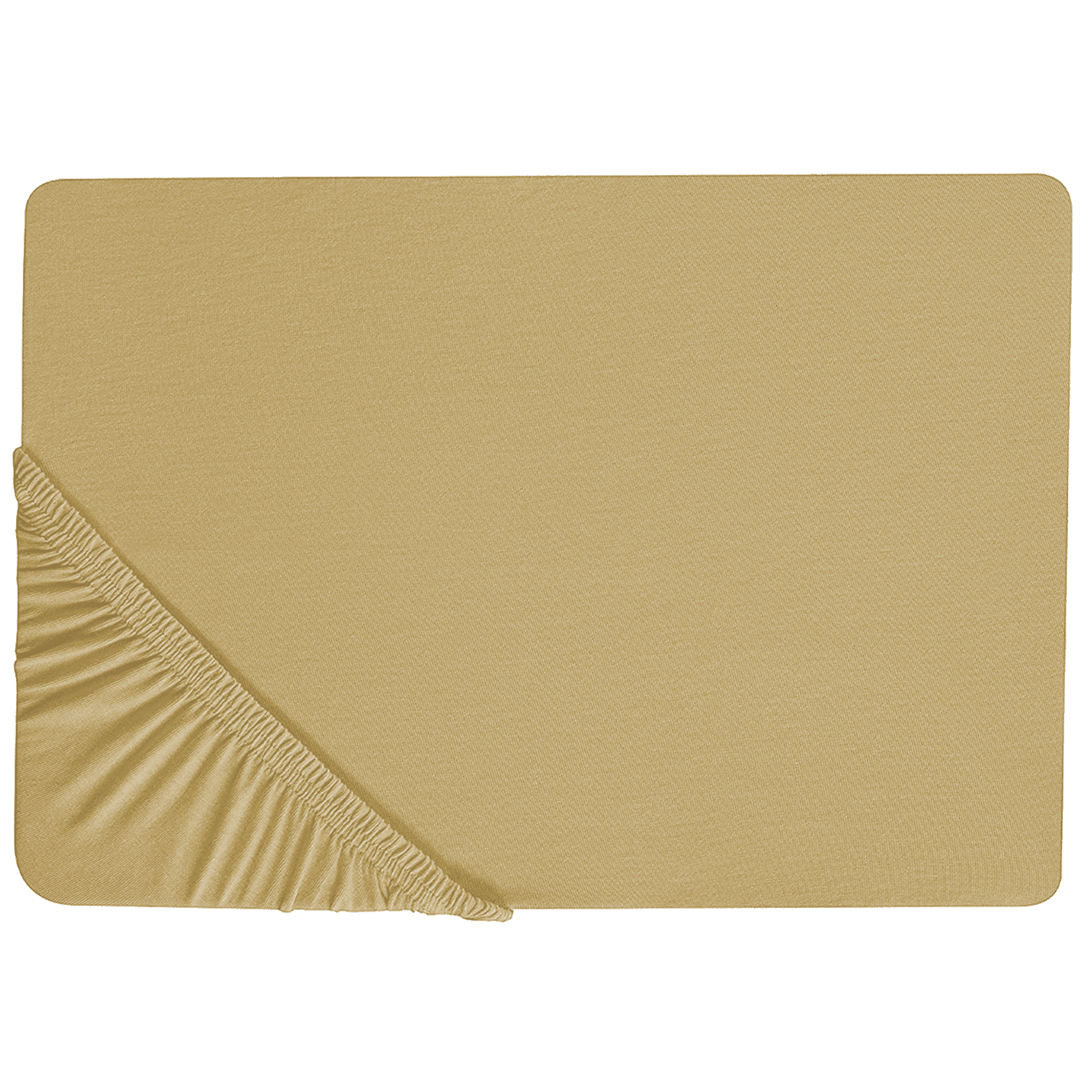 Muotoonommeltu lakana JANBU puuvilla 90 x 200 cm Oliivinvihreä