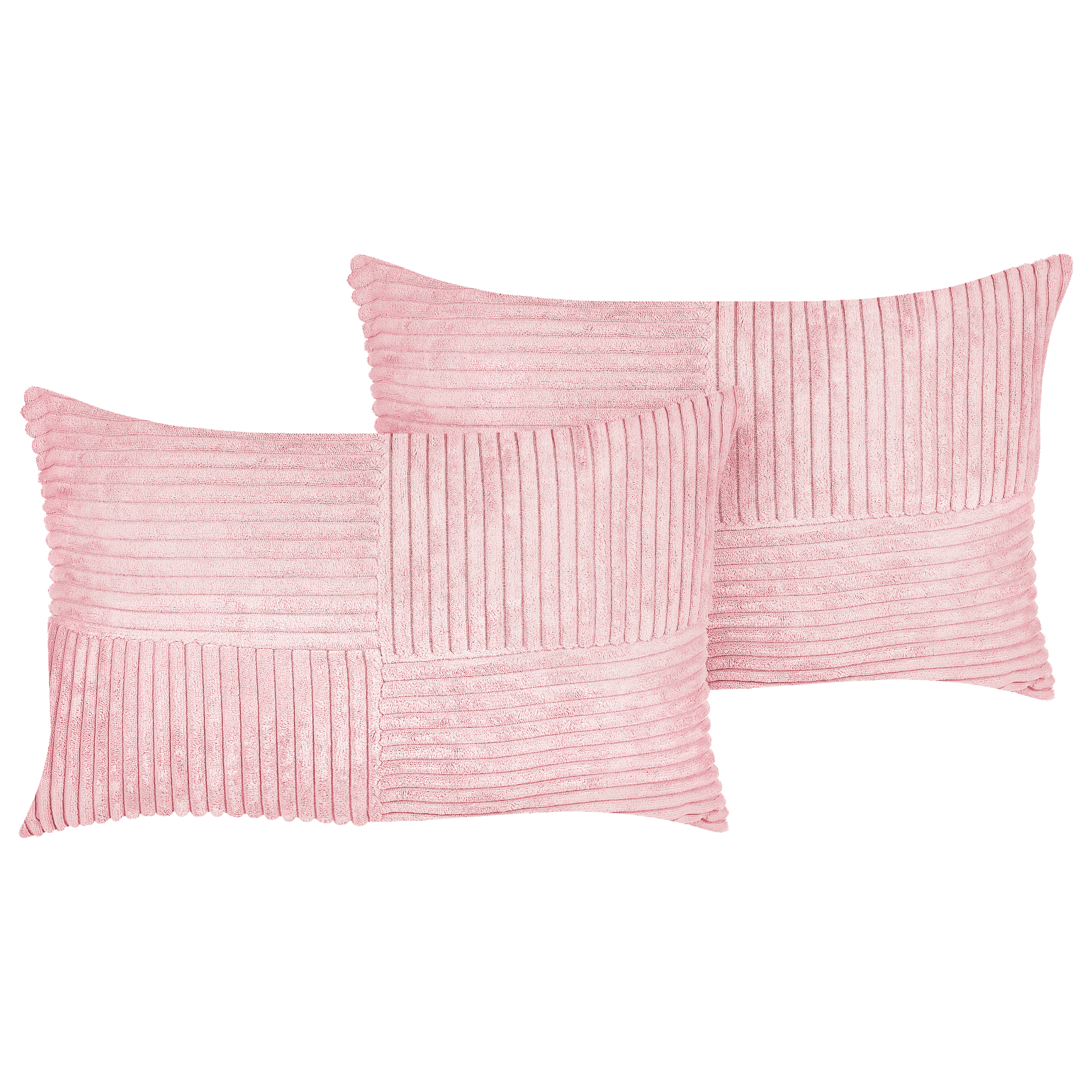 Koristetyynysetti 2 kpl MILLET vakosametti 30 x 50 cm Vaaleanpunainen Geometrinen kuvio