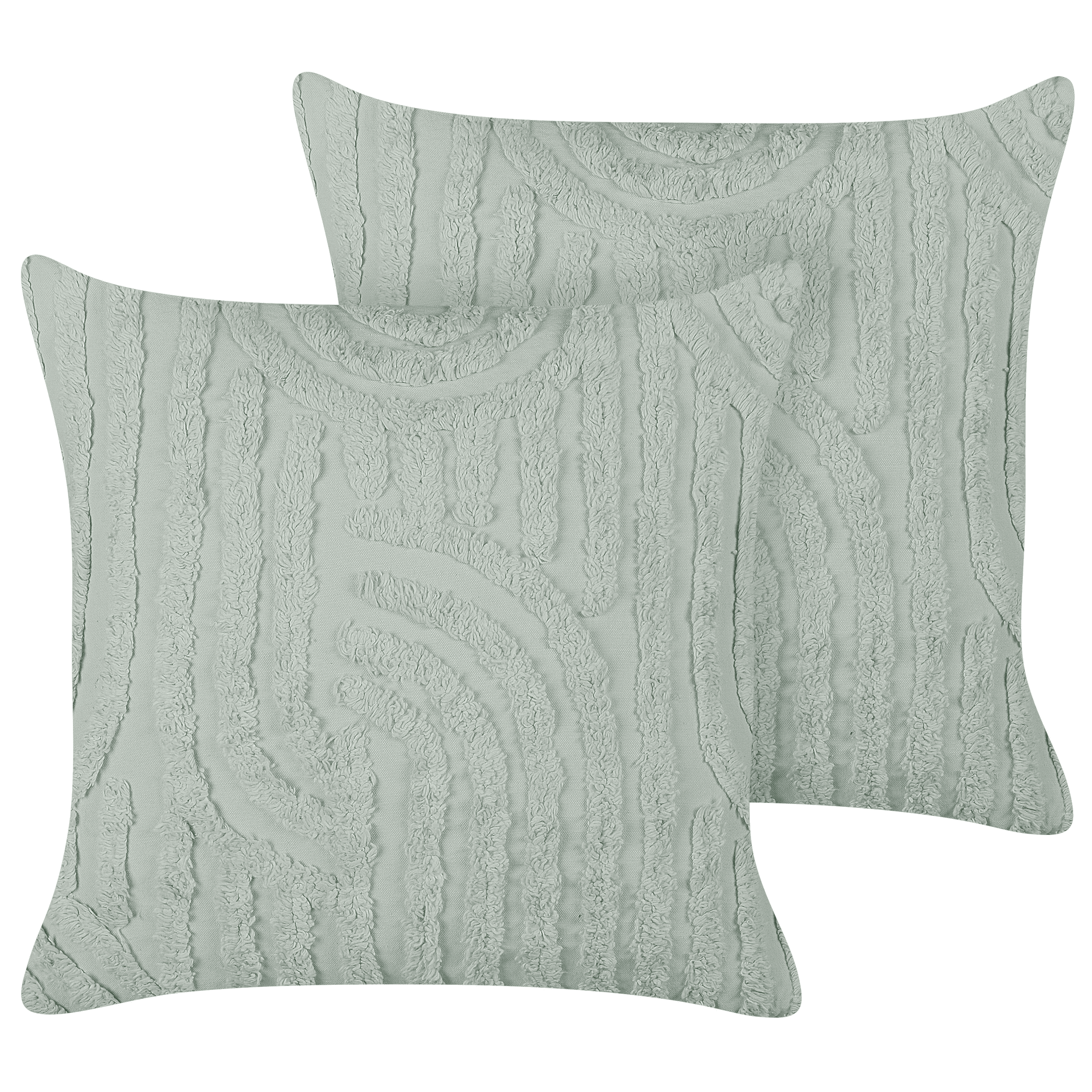 Koristetyynysetti 2 kpl TELLIMA puuvilla 45 x 45 cm Mintunvihreä Geometrinen kuvio
