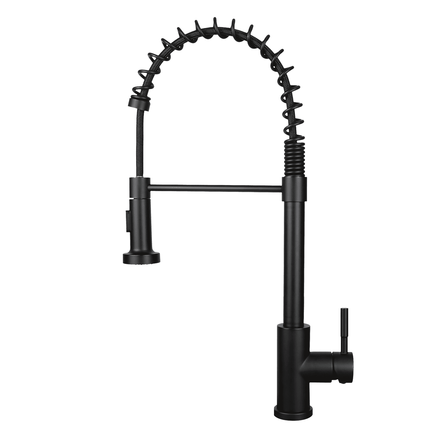 NETTLIFE - keittiöhana ulosvedettävällä suihkupäällä, keittiöhana, kääntyvä juoksuputki, korkeapainepesuallashana, 2 suihkutyyppiä, musta