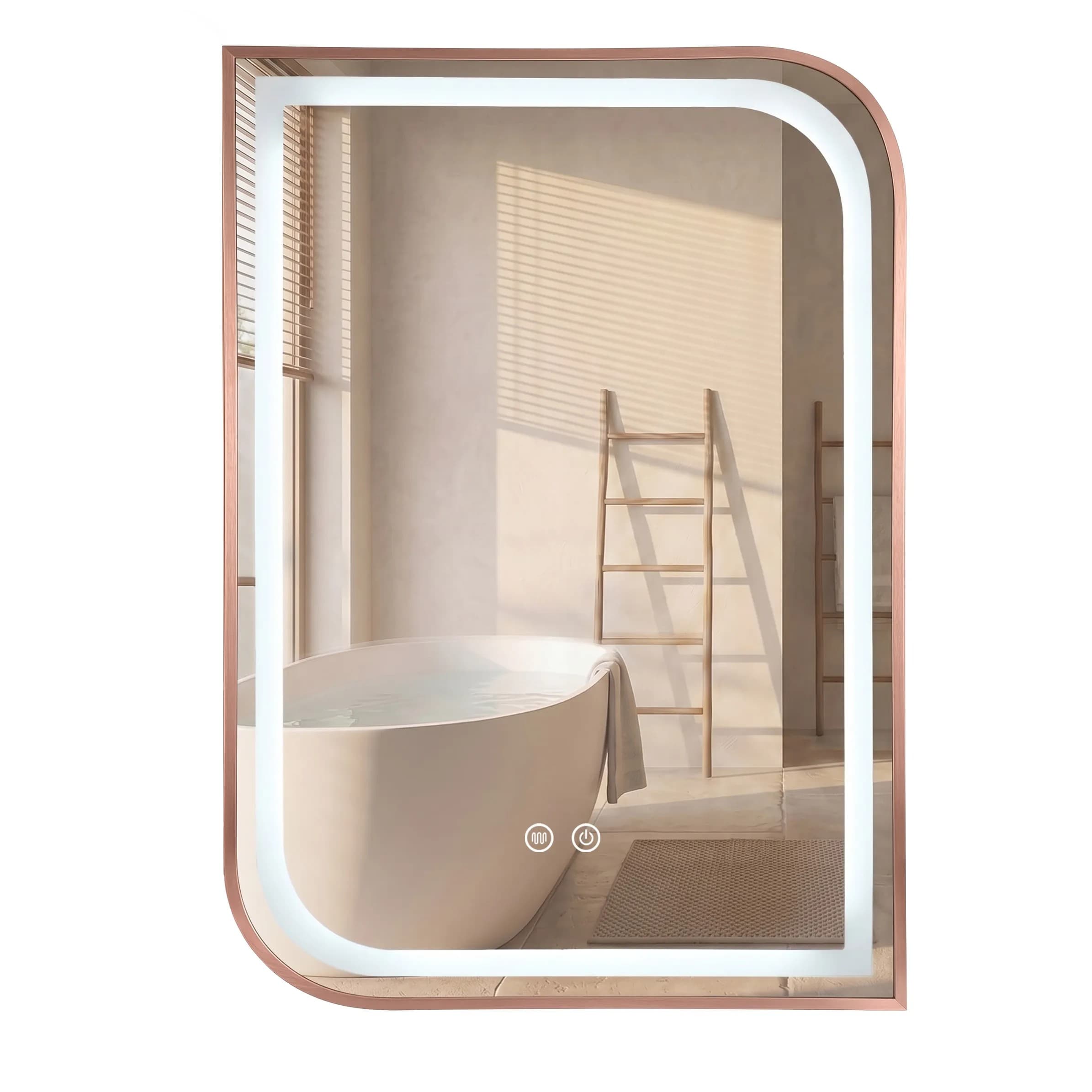 REA peili ZONE 70x50 harjattu ruusukulta, 2,5x50x70cm