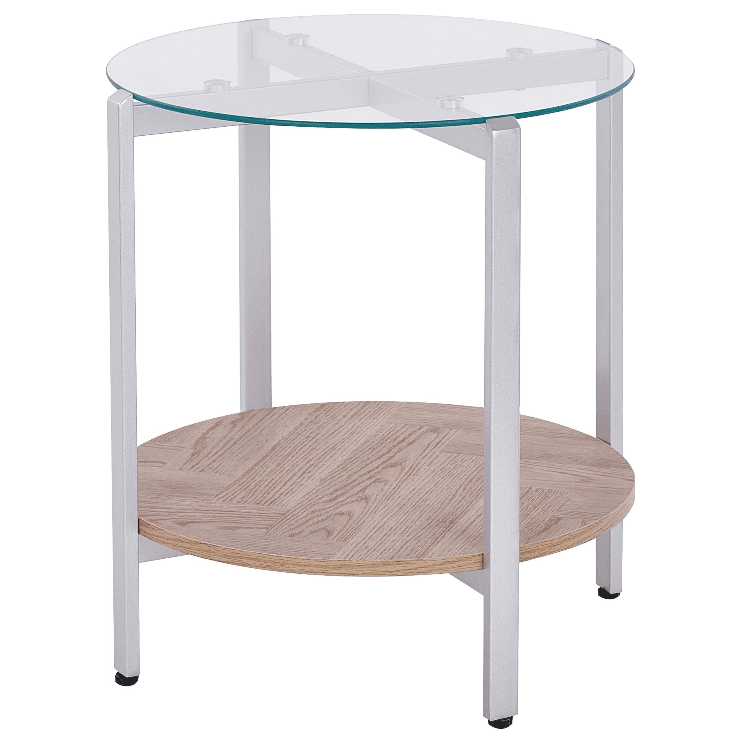 Sivupöytä LOVELL karkaistu lasi Hopea